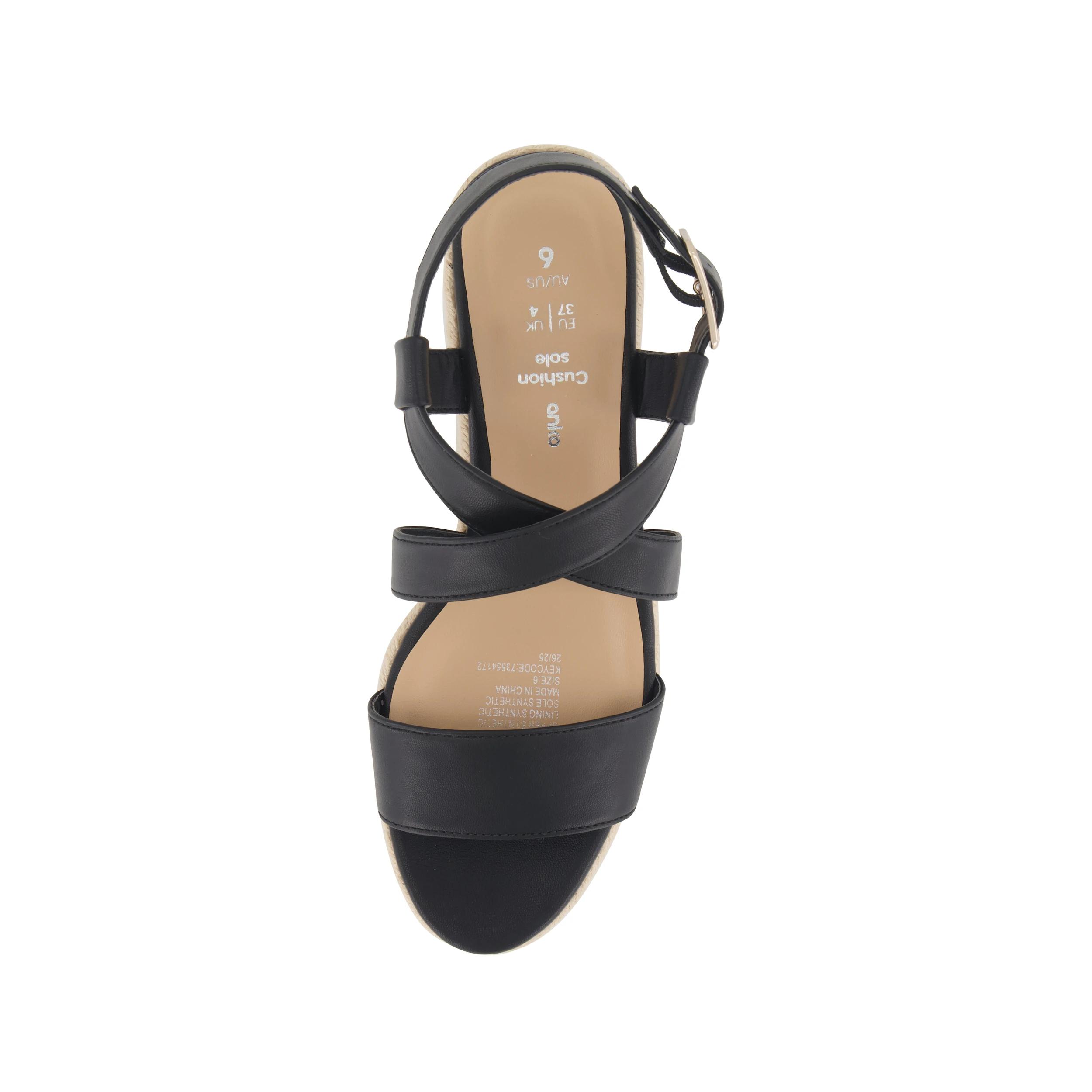 3 Low Espadrille Wedge Heels BLACK, 3 of 5