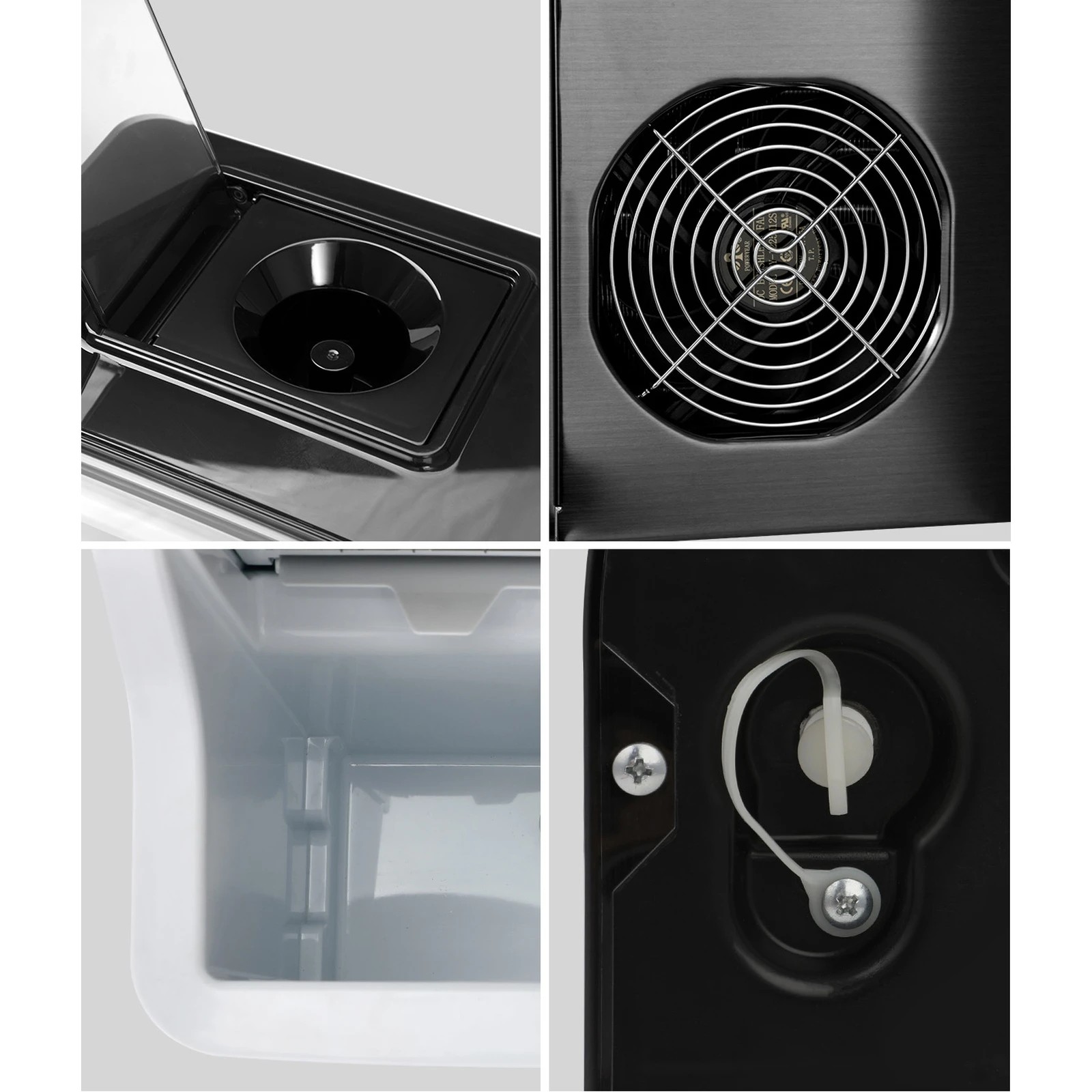 3 Vevare 3.2l Ice Maker Machine Portable Ice Cube Tray Bar Countertop Stainless
 - Black, 3 of 5