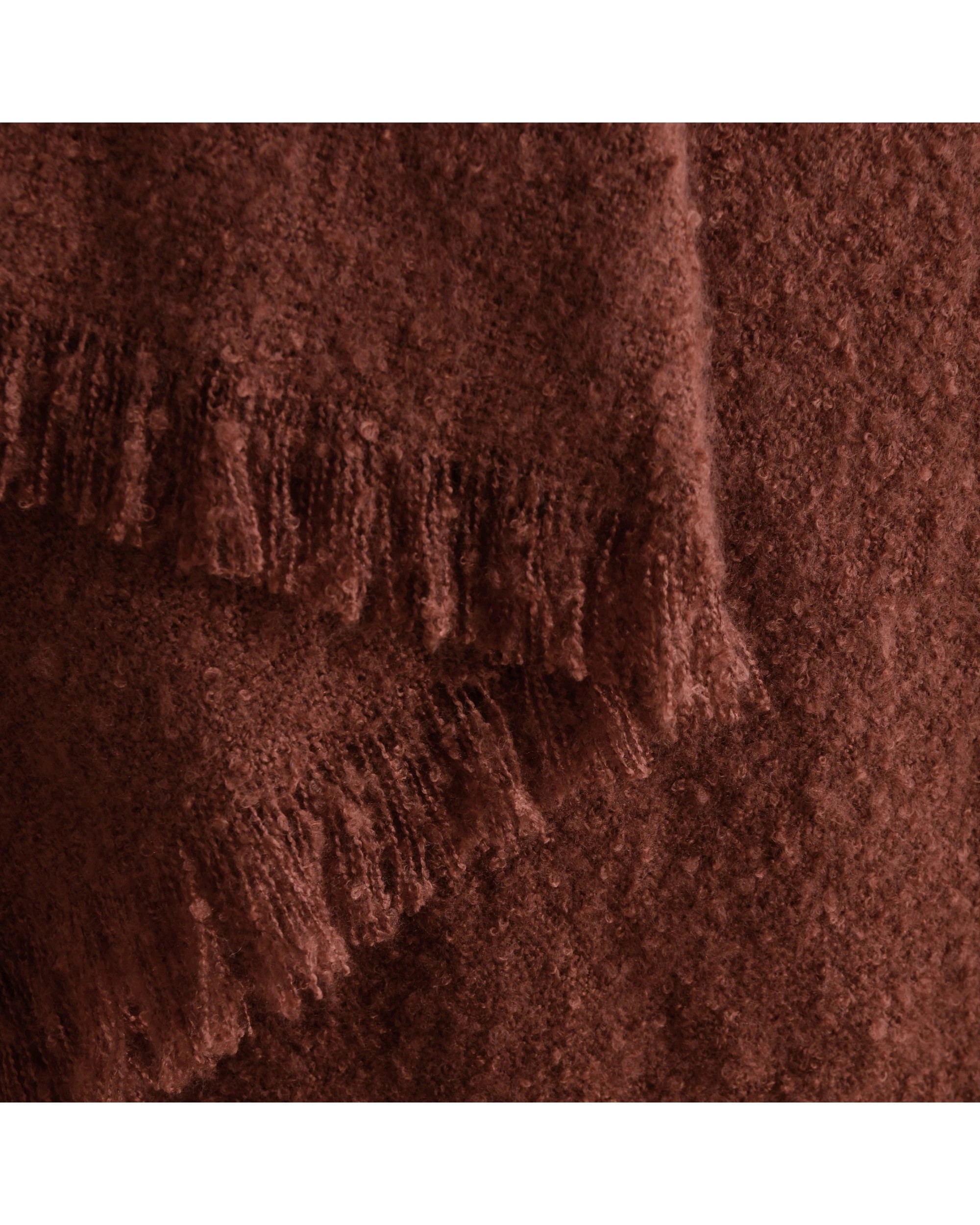 4 Cadence & Co. Amelie Super Soft Boucle Throw 130x170cm - Brick Red, 4 of 5