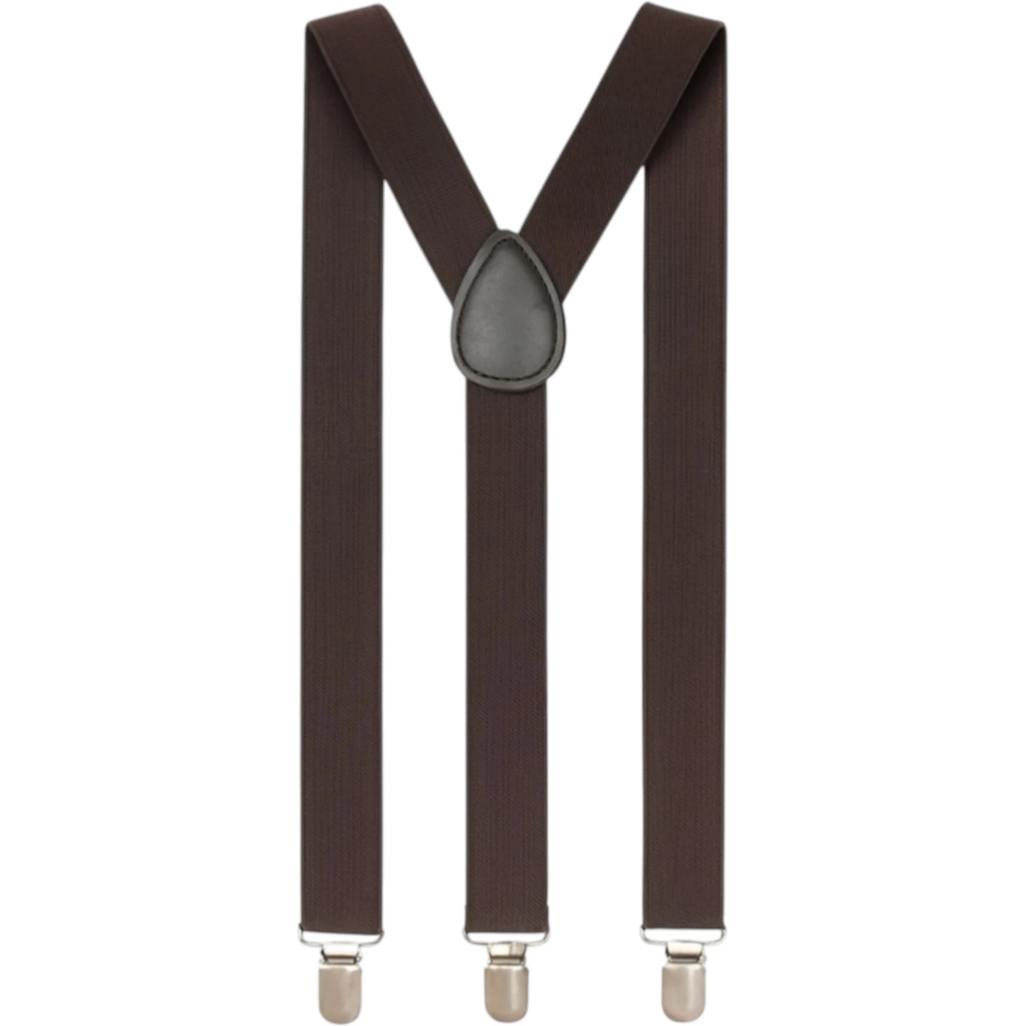 7 Zasel Mens Extra Long Adjustable 138cm Dark Brown Suspenders - Brown, 7 of 7