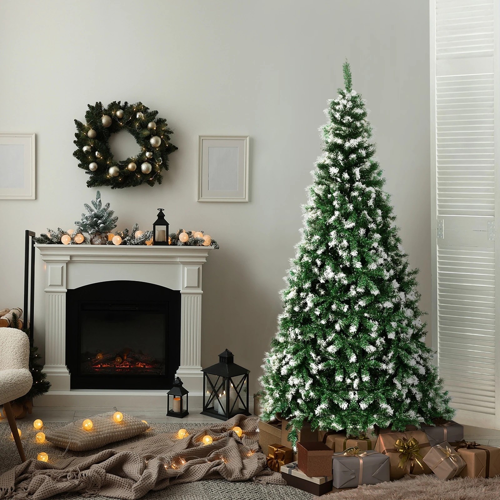 3 Tinseltown Christmas Tree 1.8M 6FT Xmas Trees Snowy Decorations 800 Tips - Green, 3 of 8