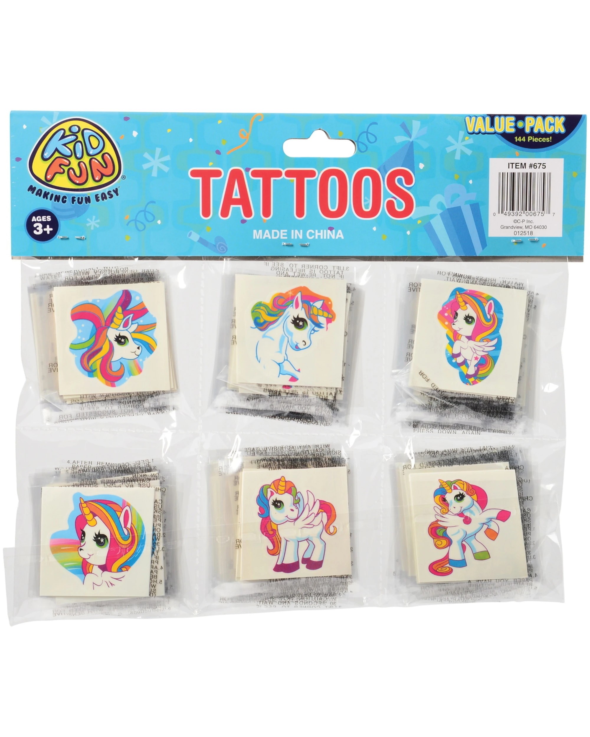 2 Unicorn Tattoos (Pack of 144), 2 of 2