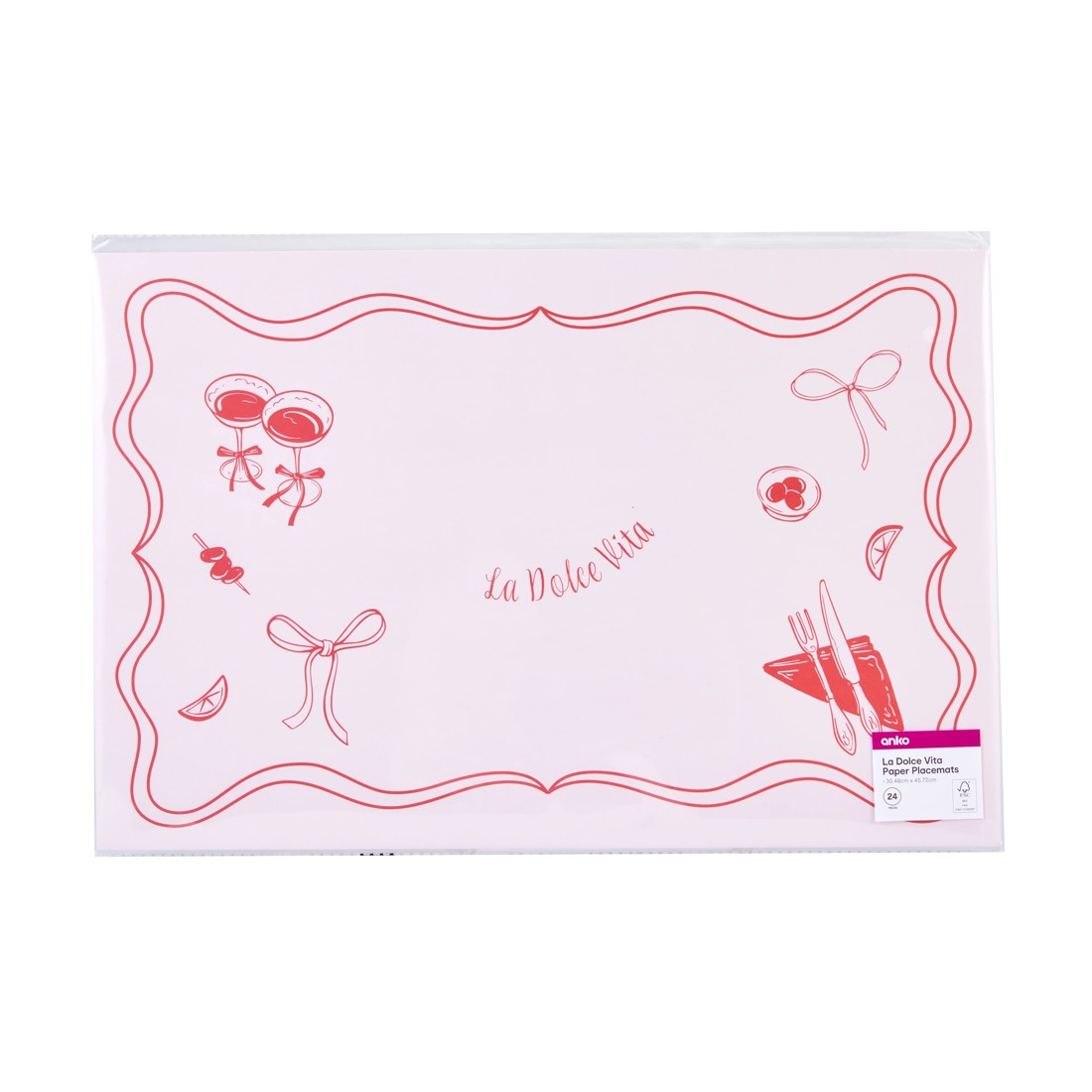 3 24 Piece La Dolce Vita Paper Placemats, 3 of 3