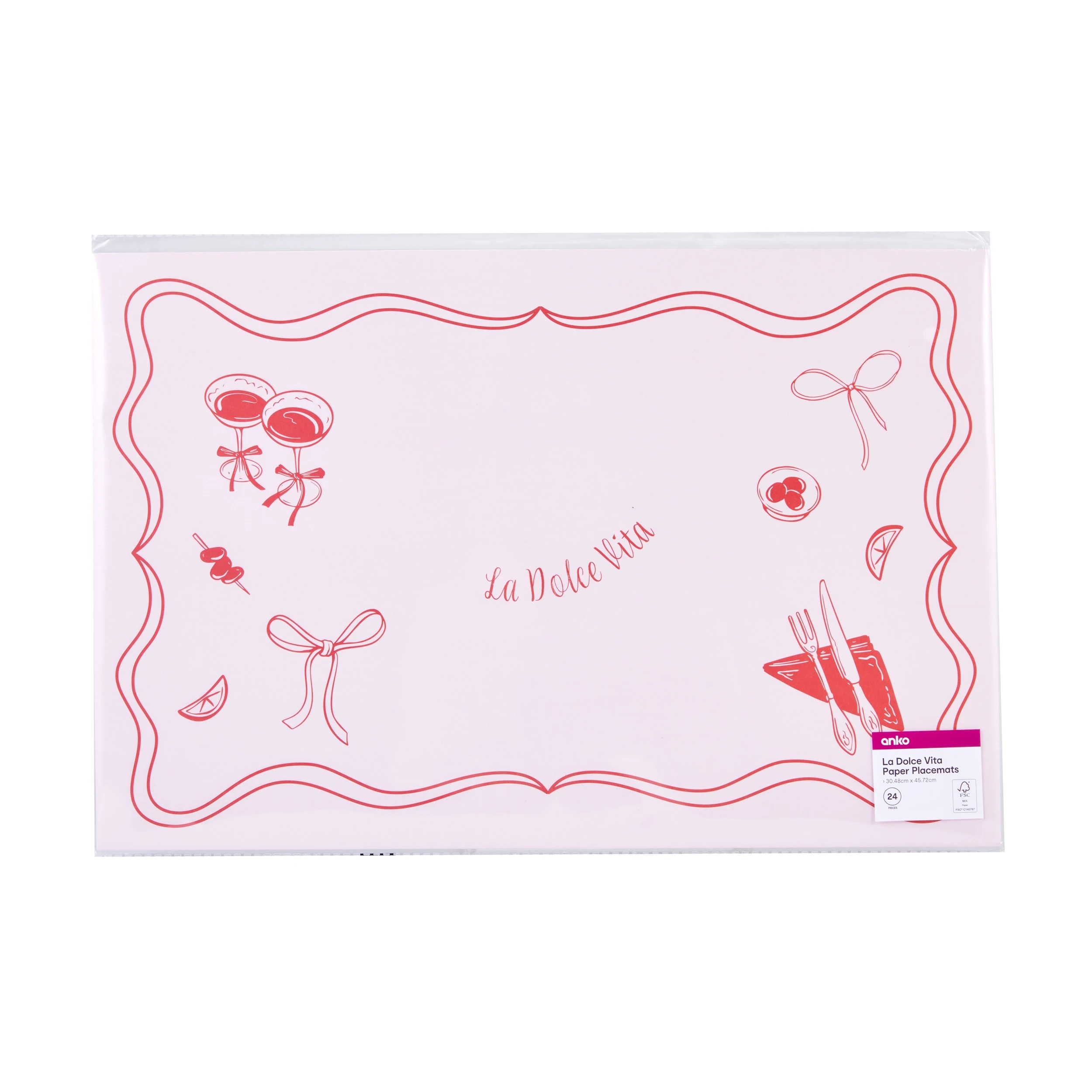 3 24 Piece La Dolce Vita Paper Placemats, 3 of 3