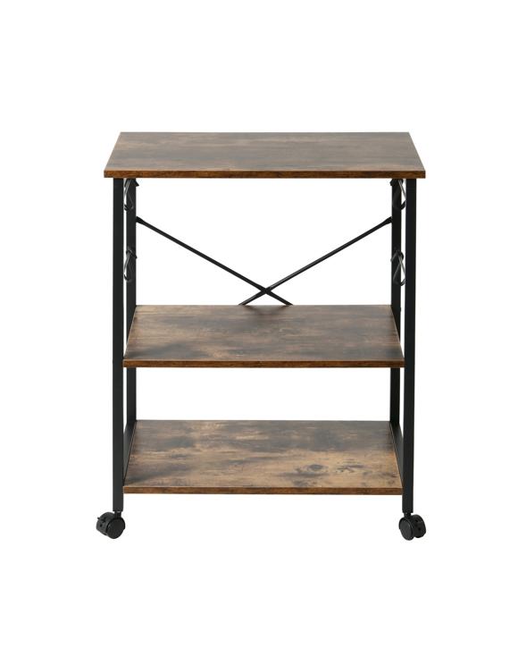 Sherwood Rustic Kitchen Island Trolley 60x40x72.5cm - Brown