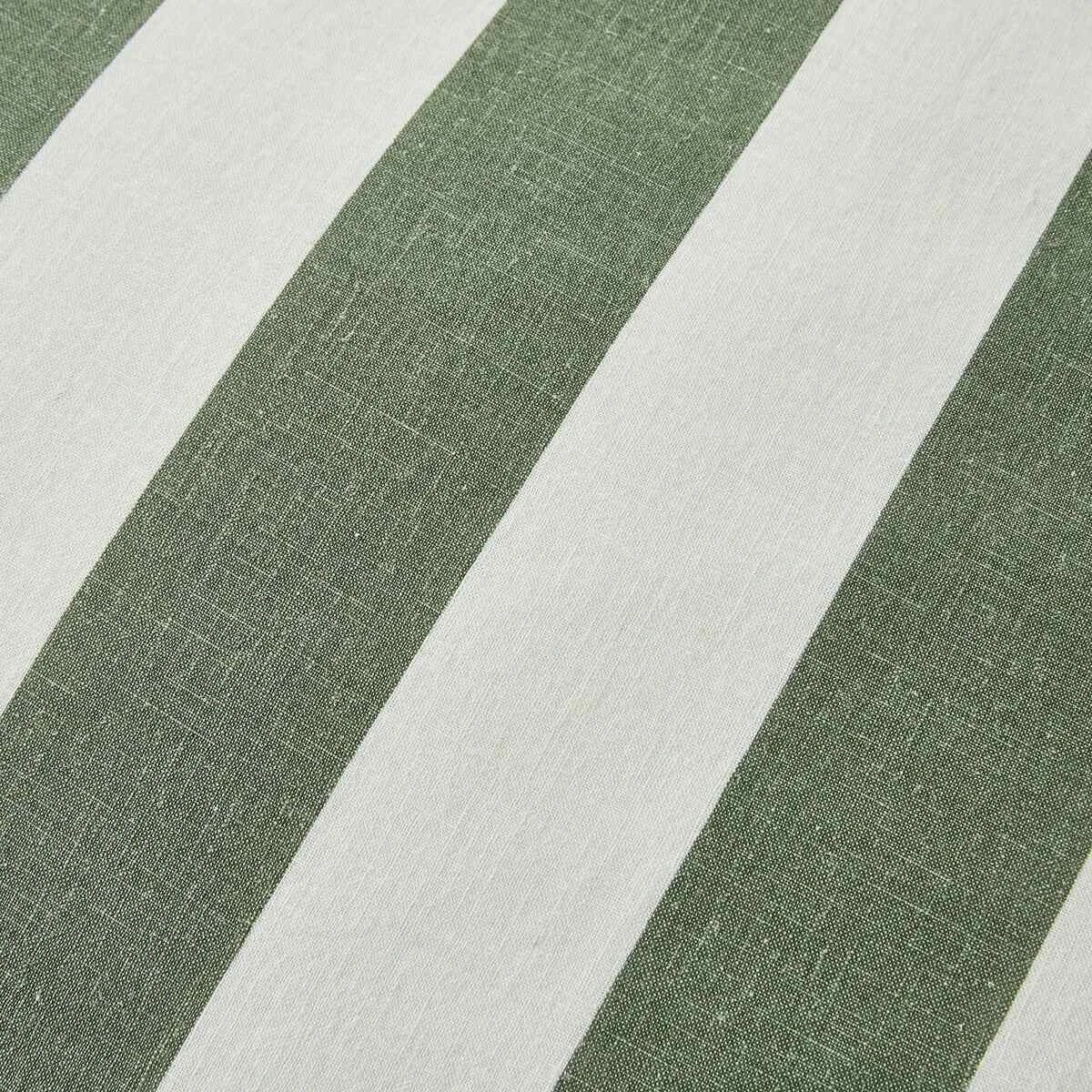 4 Stripe Linen Cotton Quilt Cover Set - Super King Bed, Forest, 4 of 8