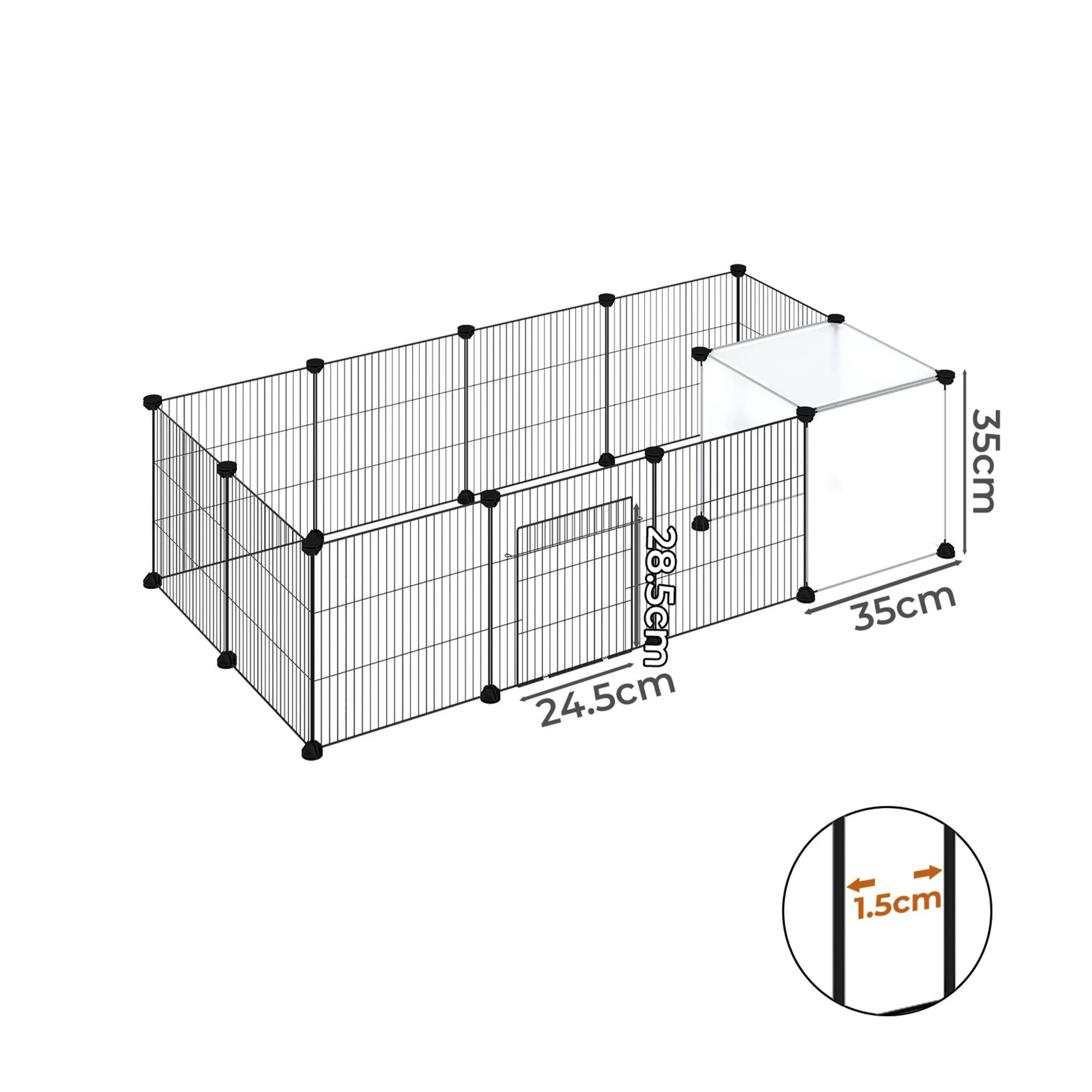 3 Pawz 14 Panels Metal Pet Fence, 3 of 9