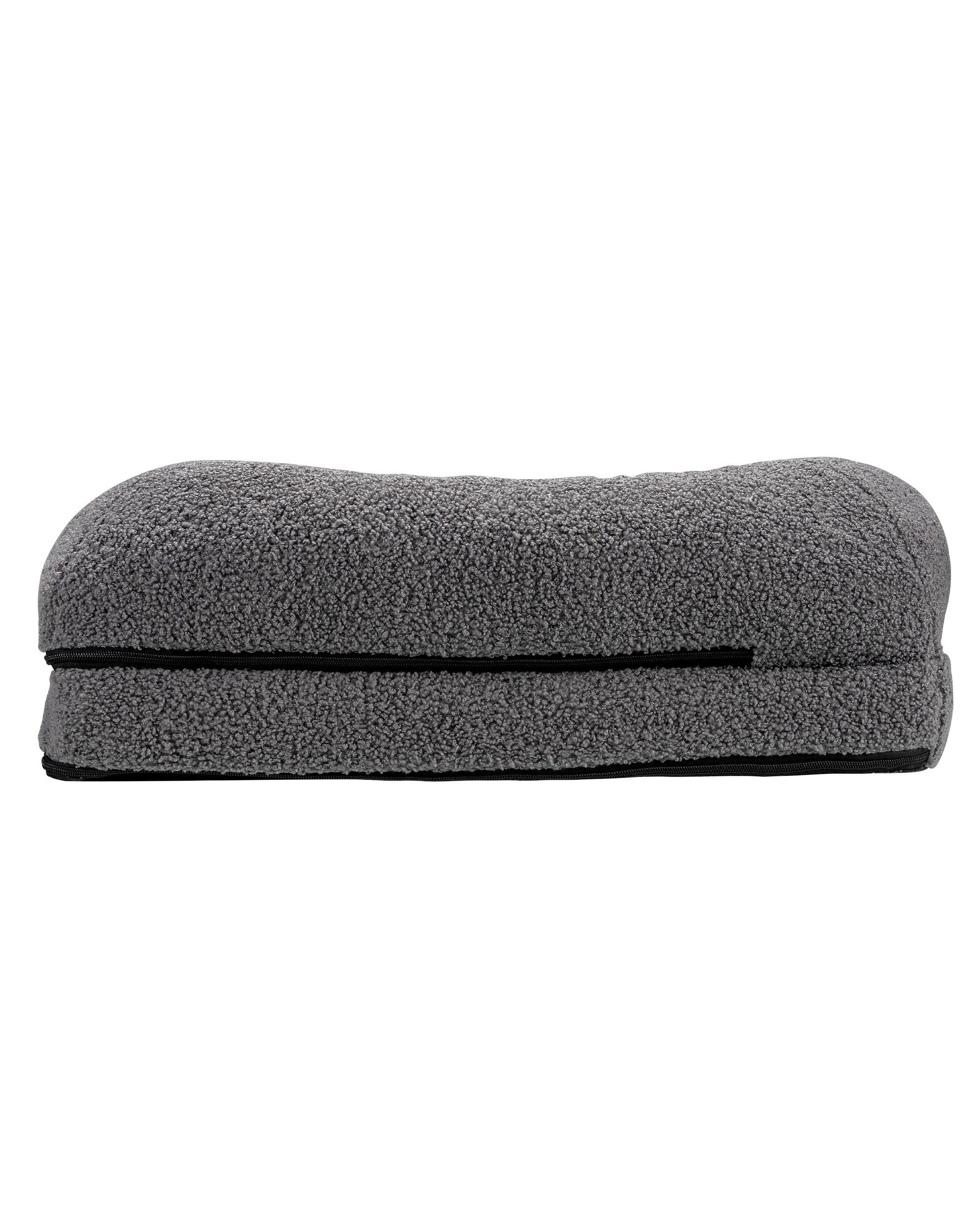 3 Petzly Memory Foam Dog Bed Plush Pet Sofa Calming Bed Washable Cover Grey 71cm, 3 of 9