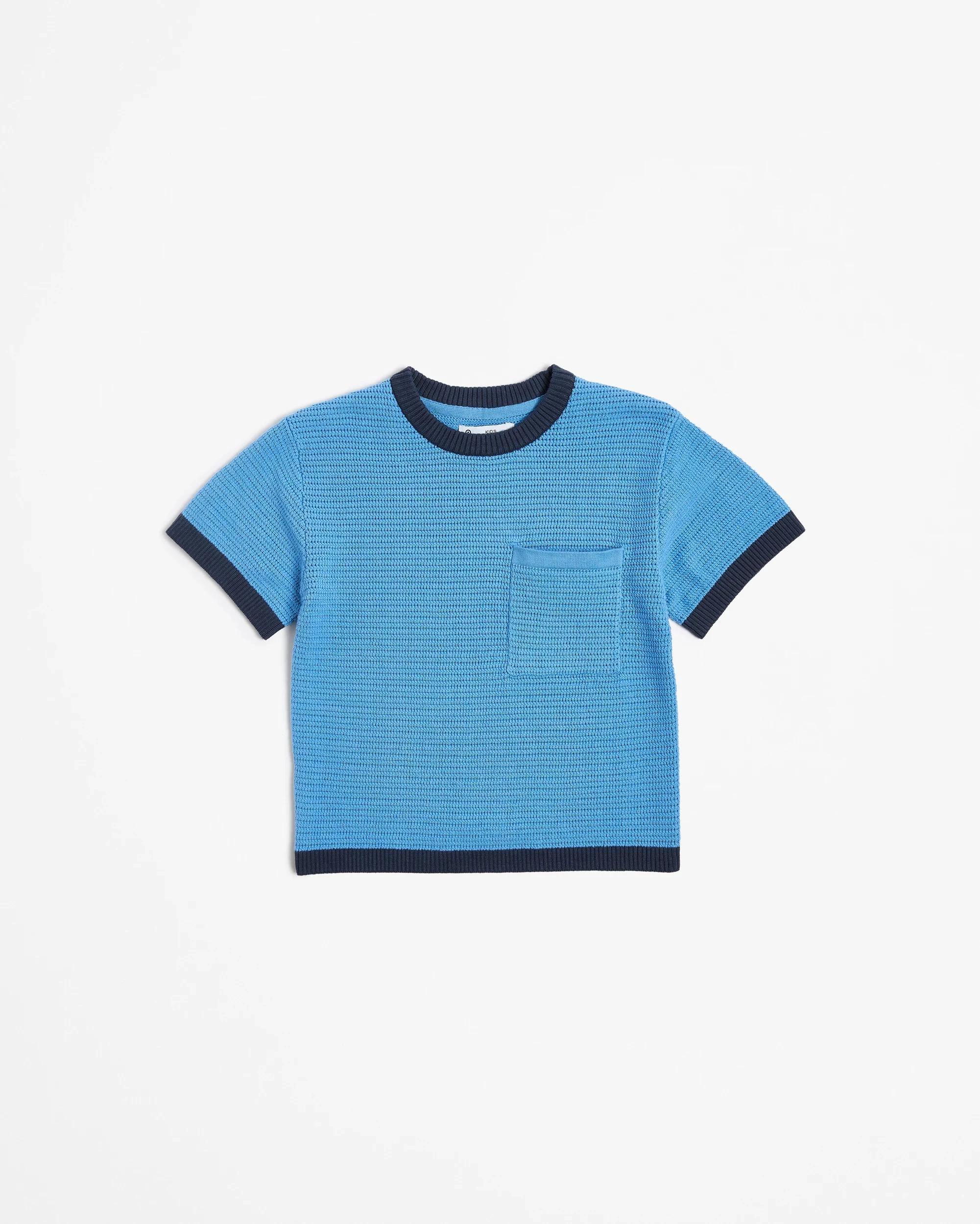 4 Target Australian Cotton Knit T-shirt with Pocket BLUE, 4 of 5