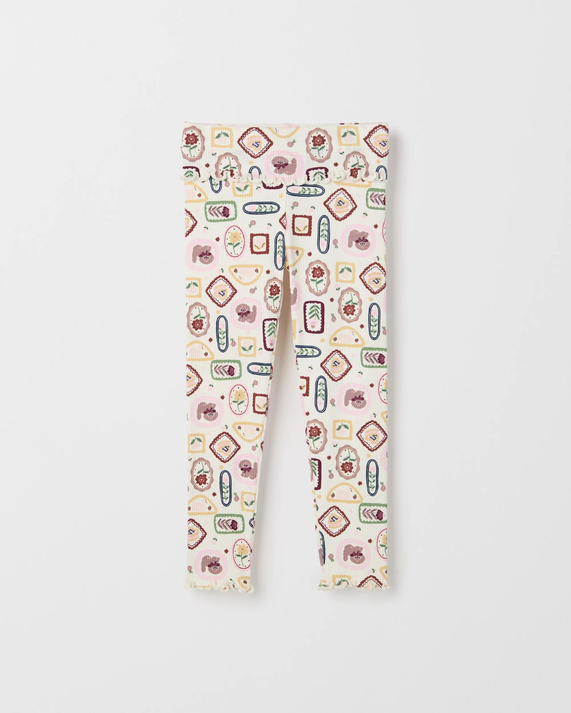 4 Target Kids Australian Cotton 3 Pack Leggings STAMP/DITSY/SOLID, 4 of 5