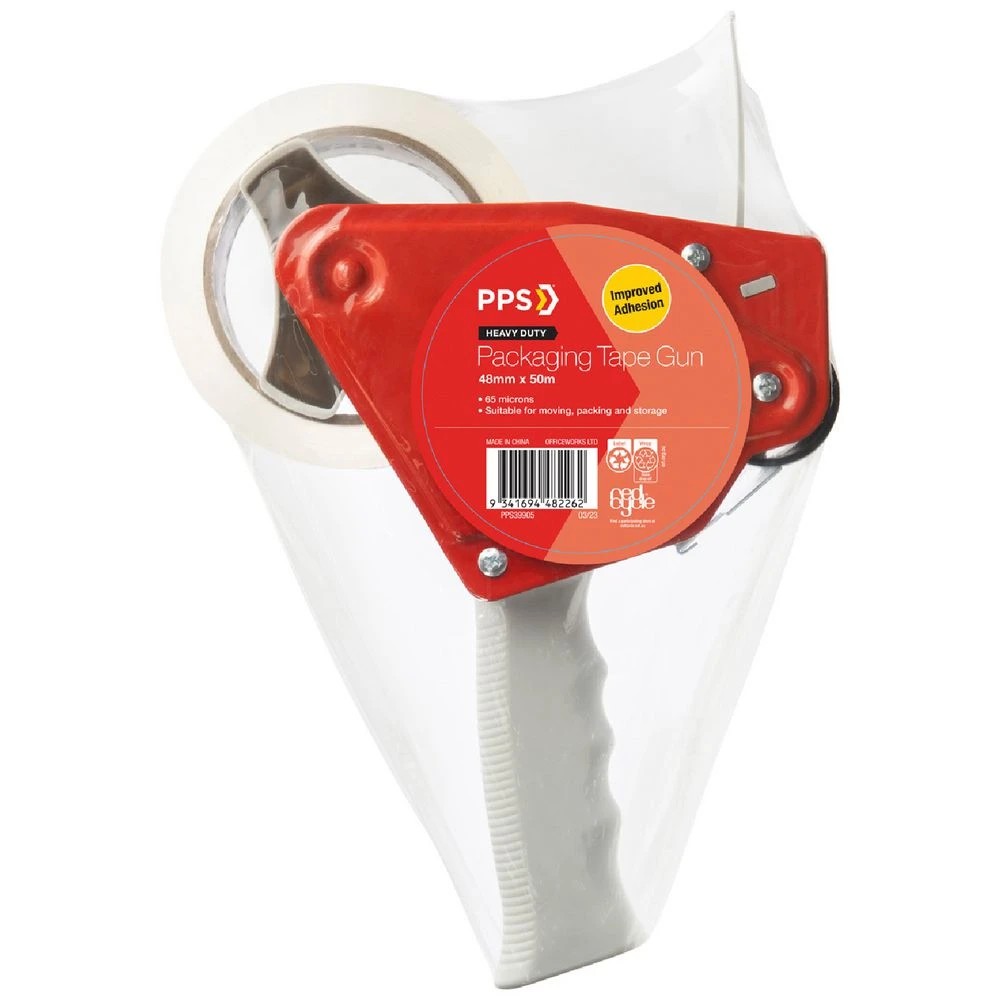 1 PPS Packaging Tape Dispenser with 48mm x 50m Heavy Duty Tape, 1 of 2