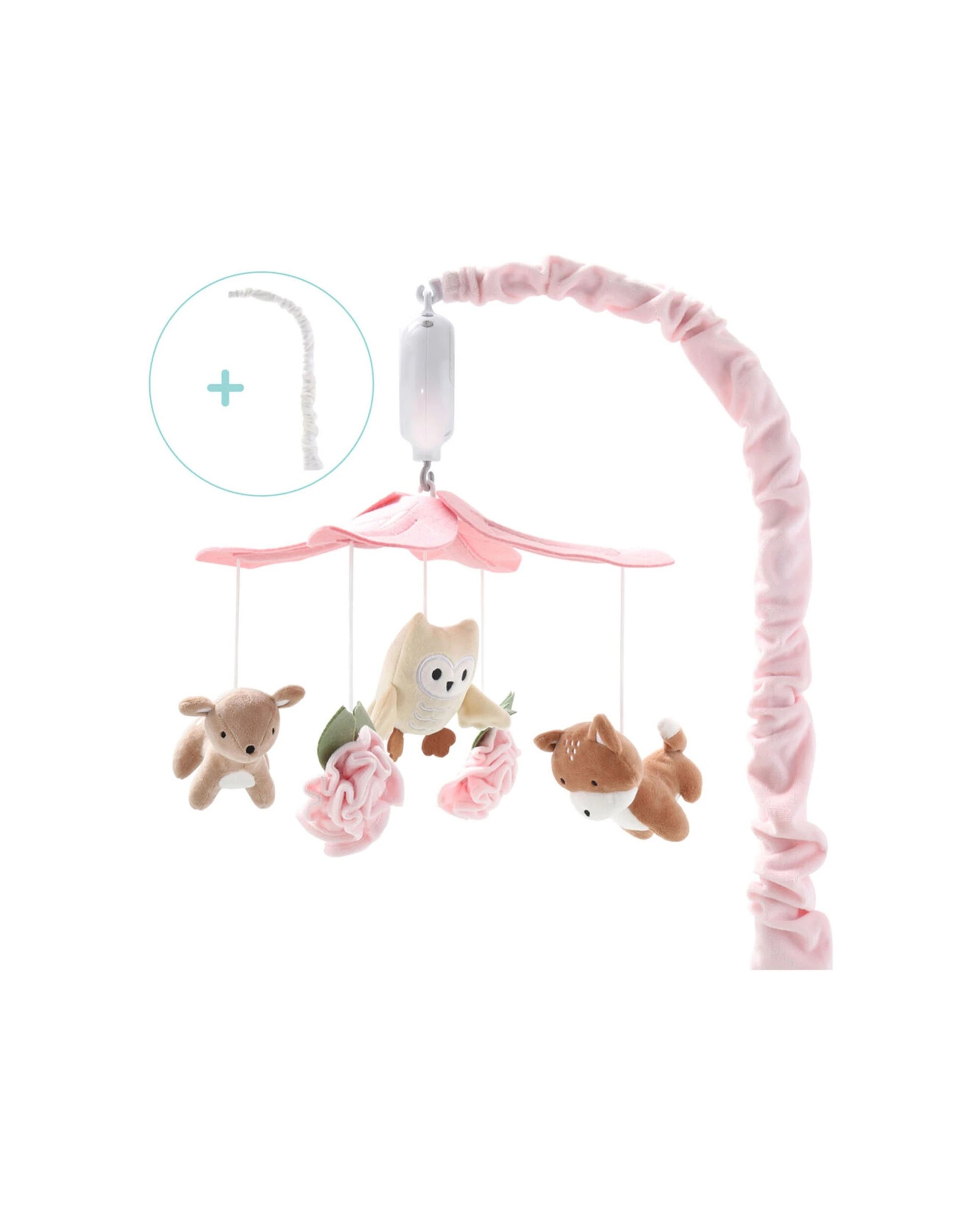 2 The Peanutshell Baby Musical Crib Mobile Little Forest Girl Design 0y
 - Pink, 2 of 4