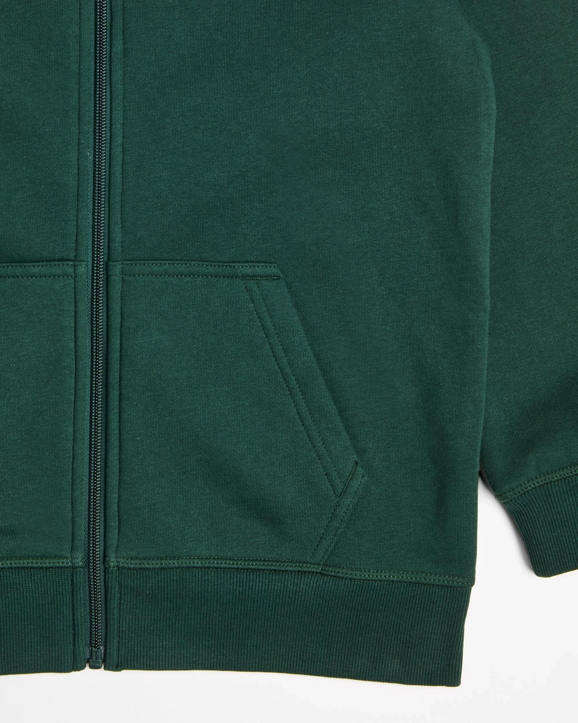 2 Target Australian Cotton Blend School Zip Through Fleece Jumper BOTTLE GREEN, 2 of 3