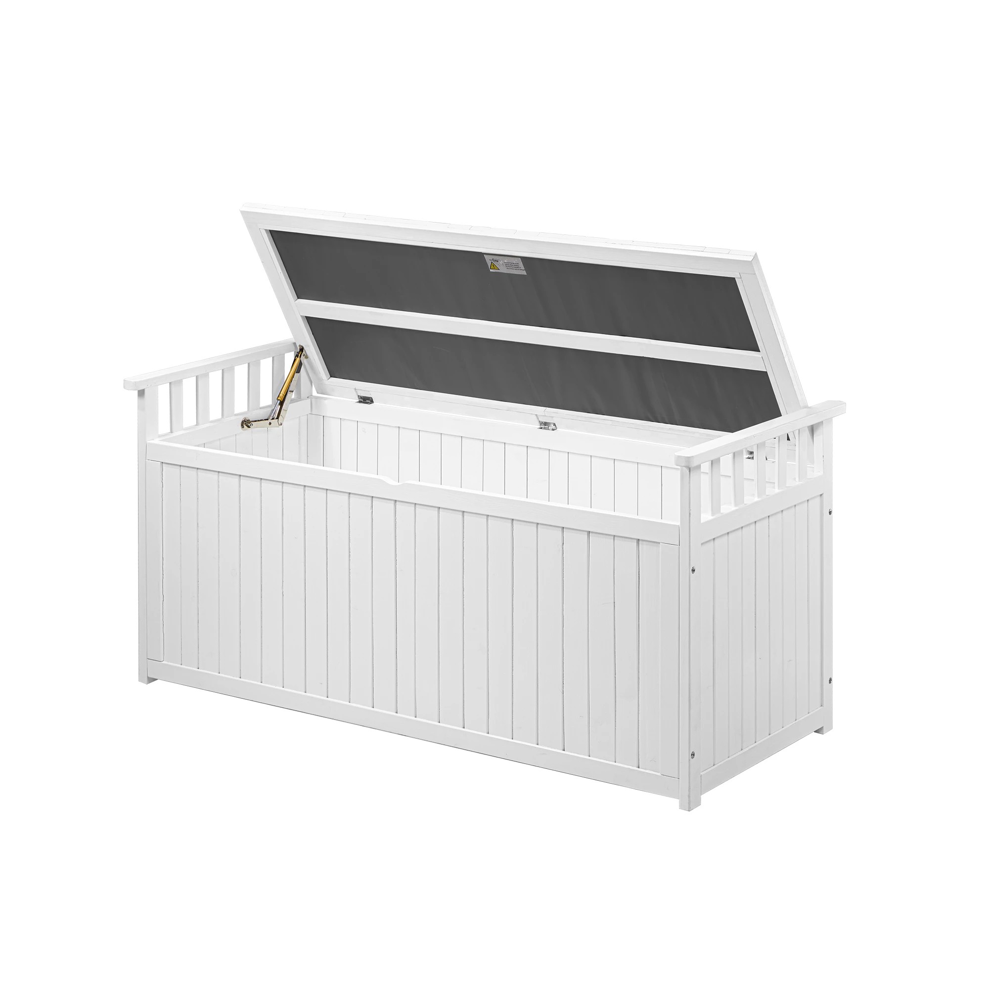 5 Livsip Outdoor Storage Box Garden Bench Wooden Container Cabinet 500L - White, 5 of 7