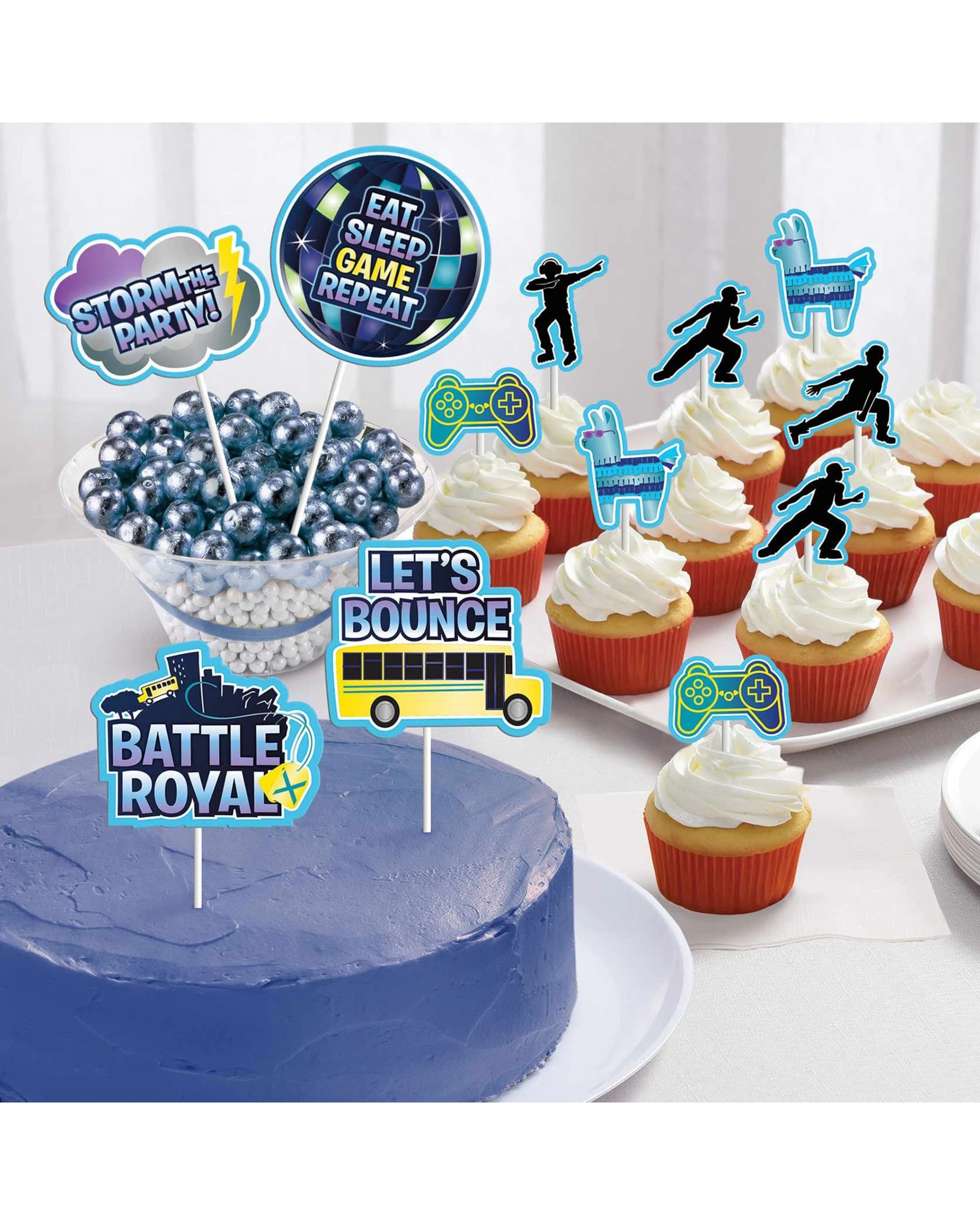 1 Anagram Battle Royal Cake Topper Kit Pack of 12, 1 of 1