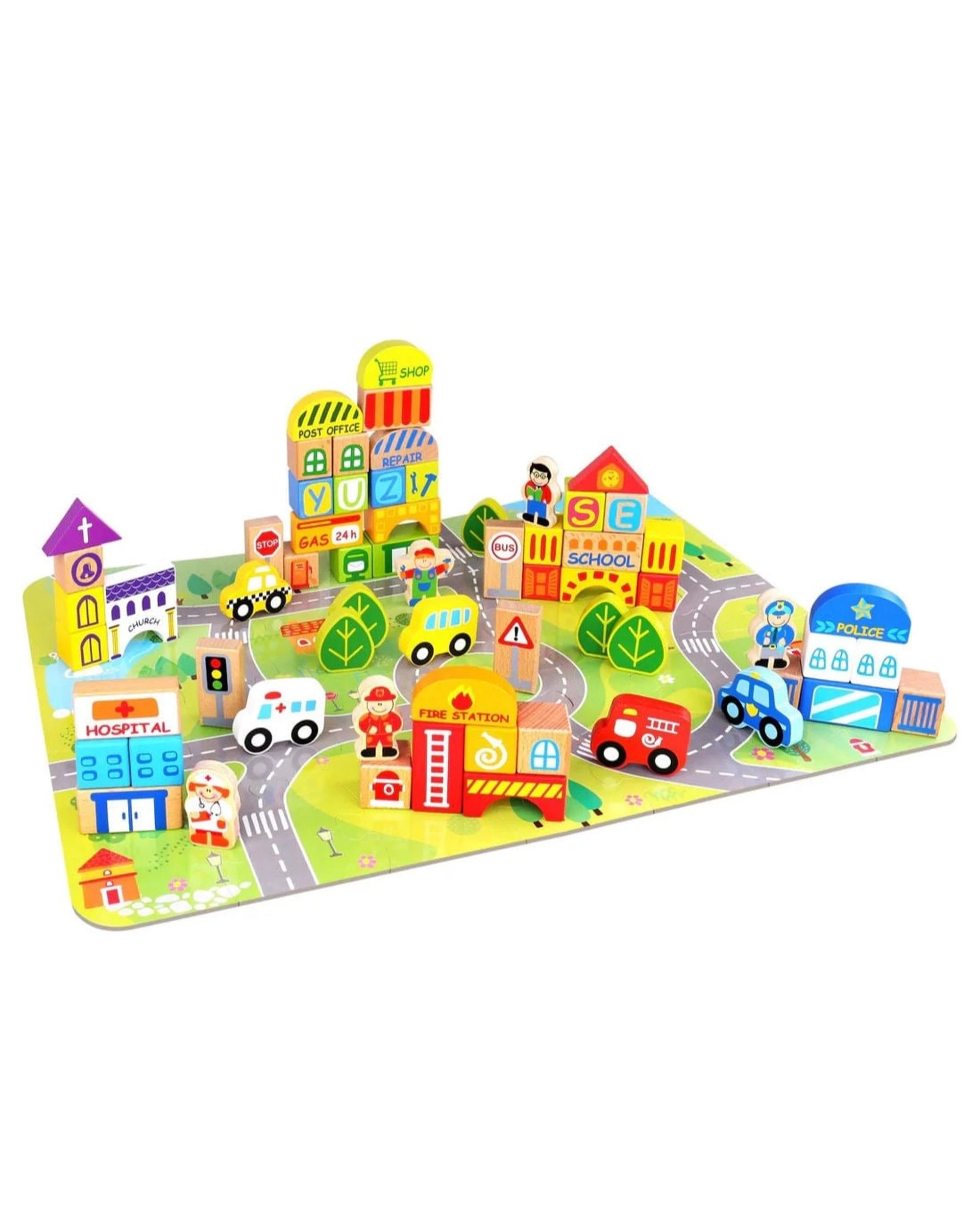 2 Fat Brain Toy Co My Town Block Set, 2 of 6