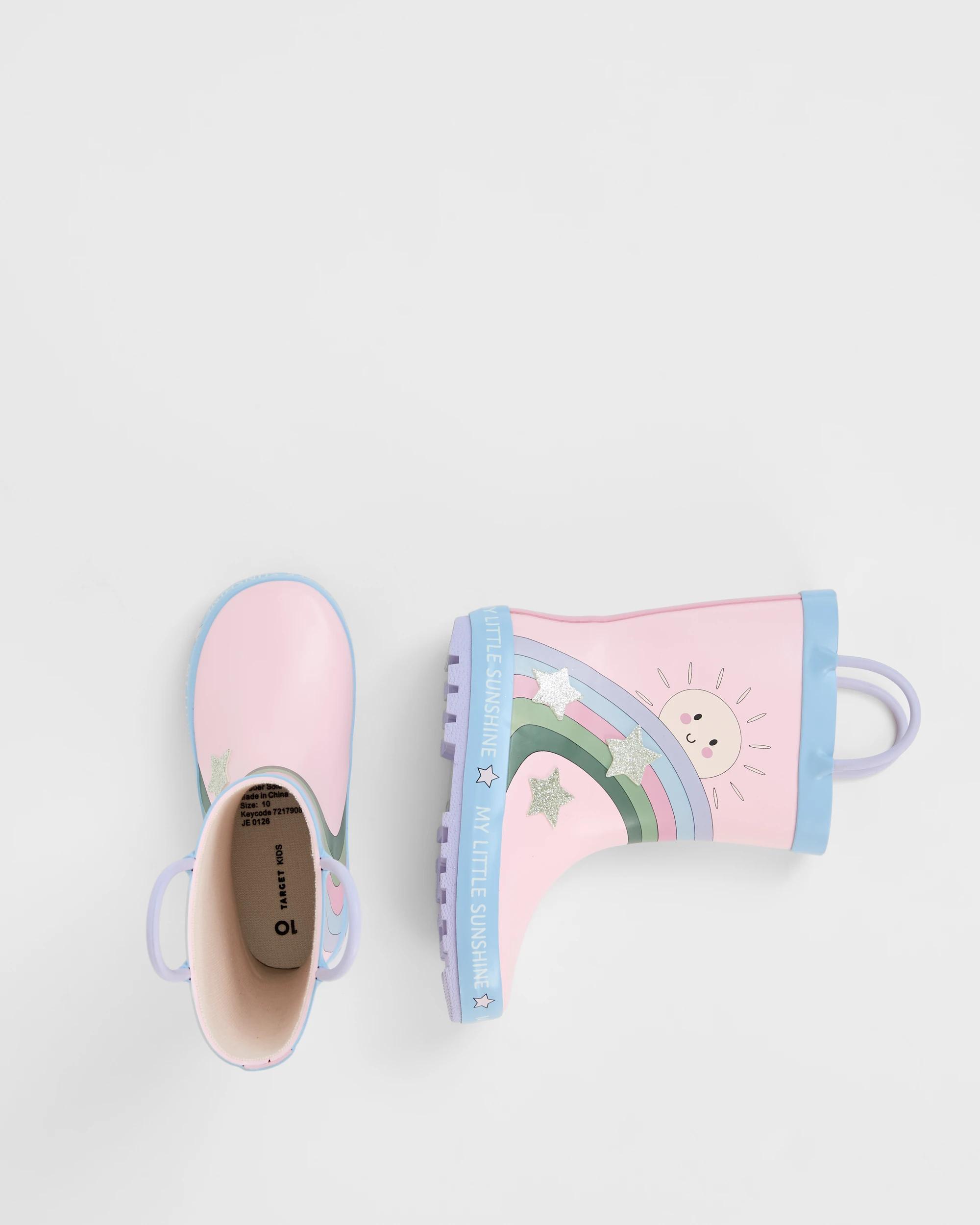 3 Target Kids Novelty Rainboot PINK RAINBOW, 3 of 3