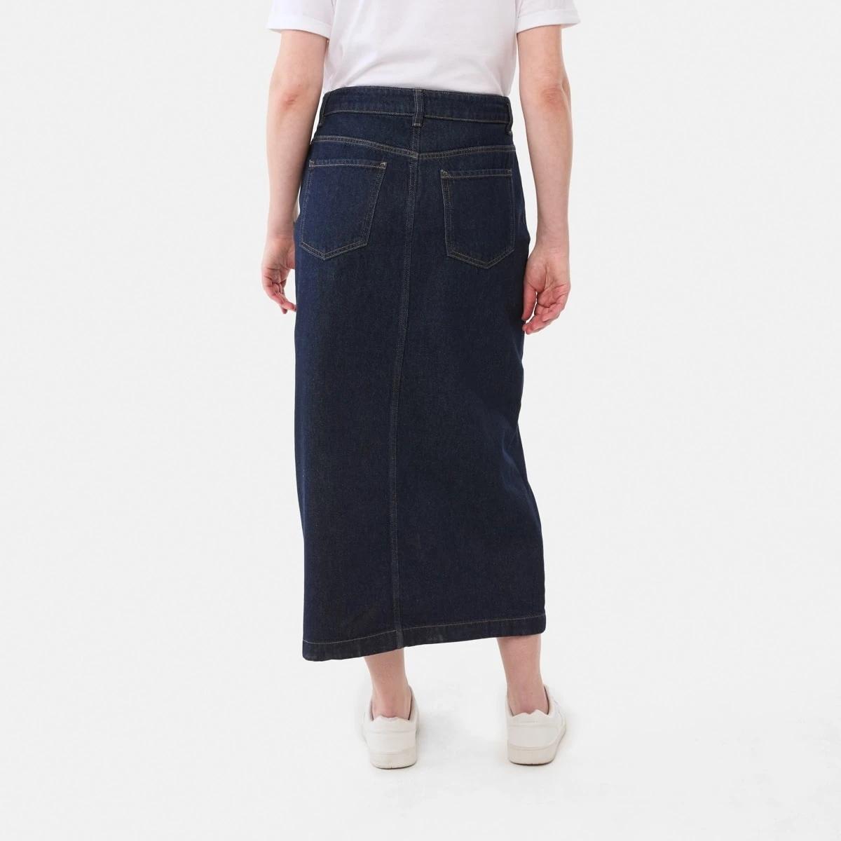 3 Denim Maxi Skirt INDIGO WASH, 3 of 5