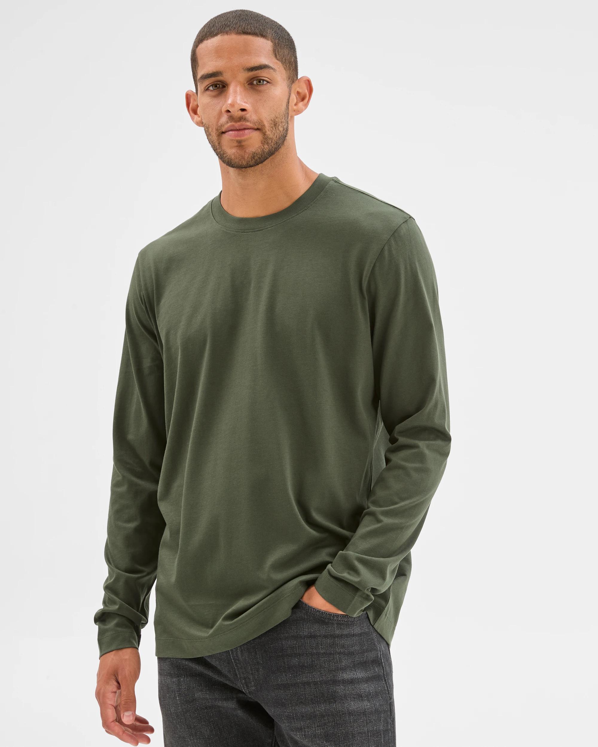 4 Target Australian Cotton Long Sleeve T-Shirt WINTER GREEN, 4 of 6
