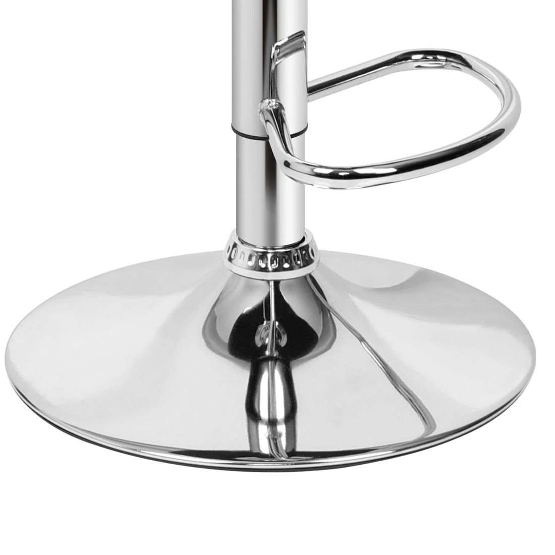 7 Alfordson 2x Bar Stools Luna Kitchen Swivel Chair Leather Gas Lift - Black, 7 of 10