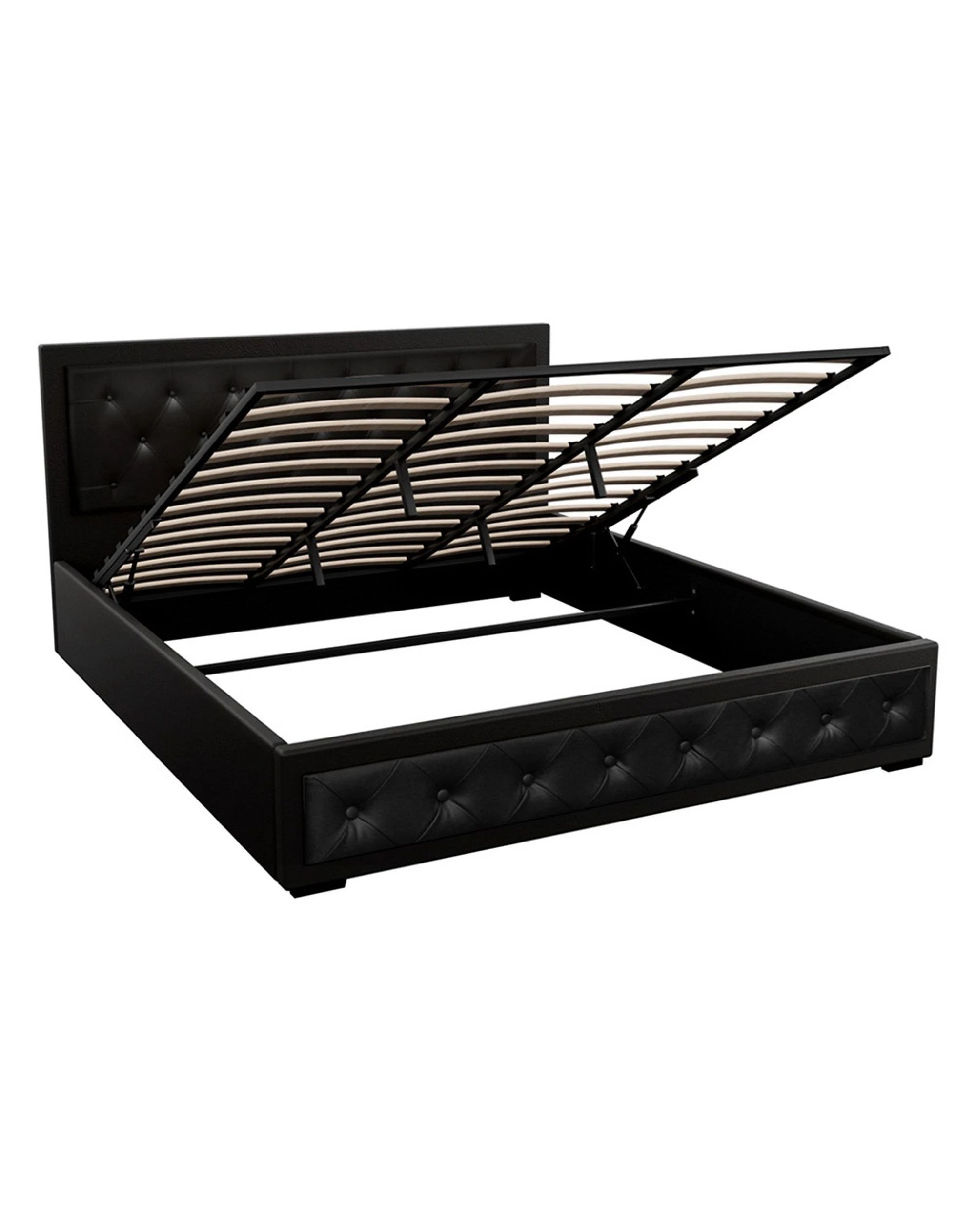 1 Artiss Bed Frame King Size Gas Lift  TIYO - Black, 1 of 8