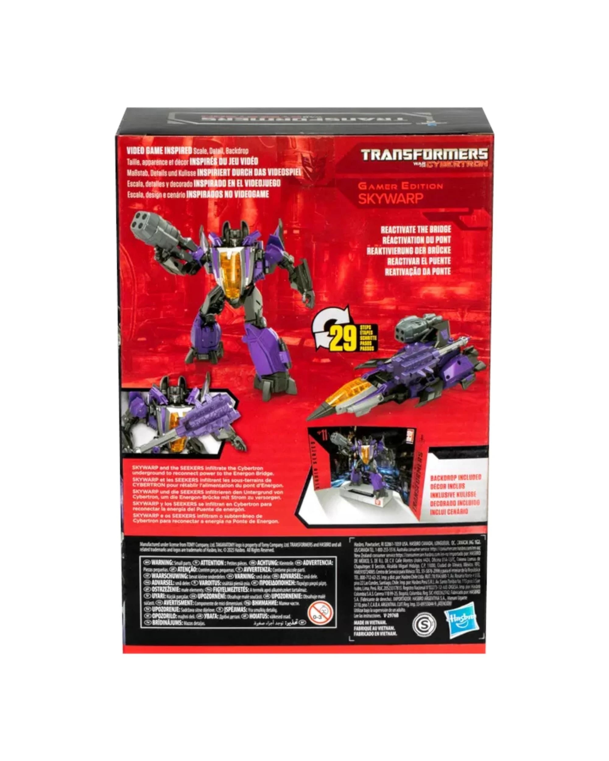 5 Transformers Generations: Studio Series War for Cybertron Voyager Class Gamer Edition Skywarp Action Figure, 5 of 5