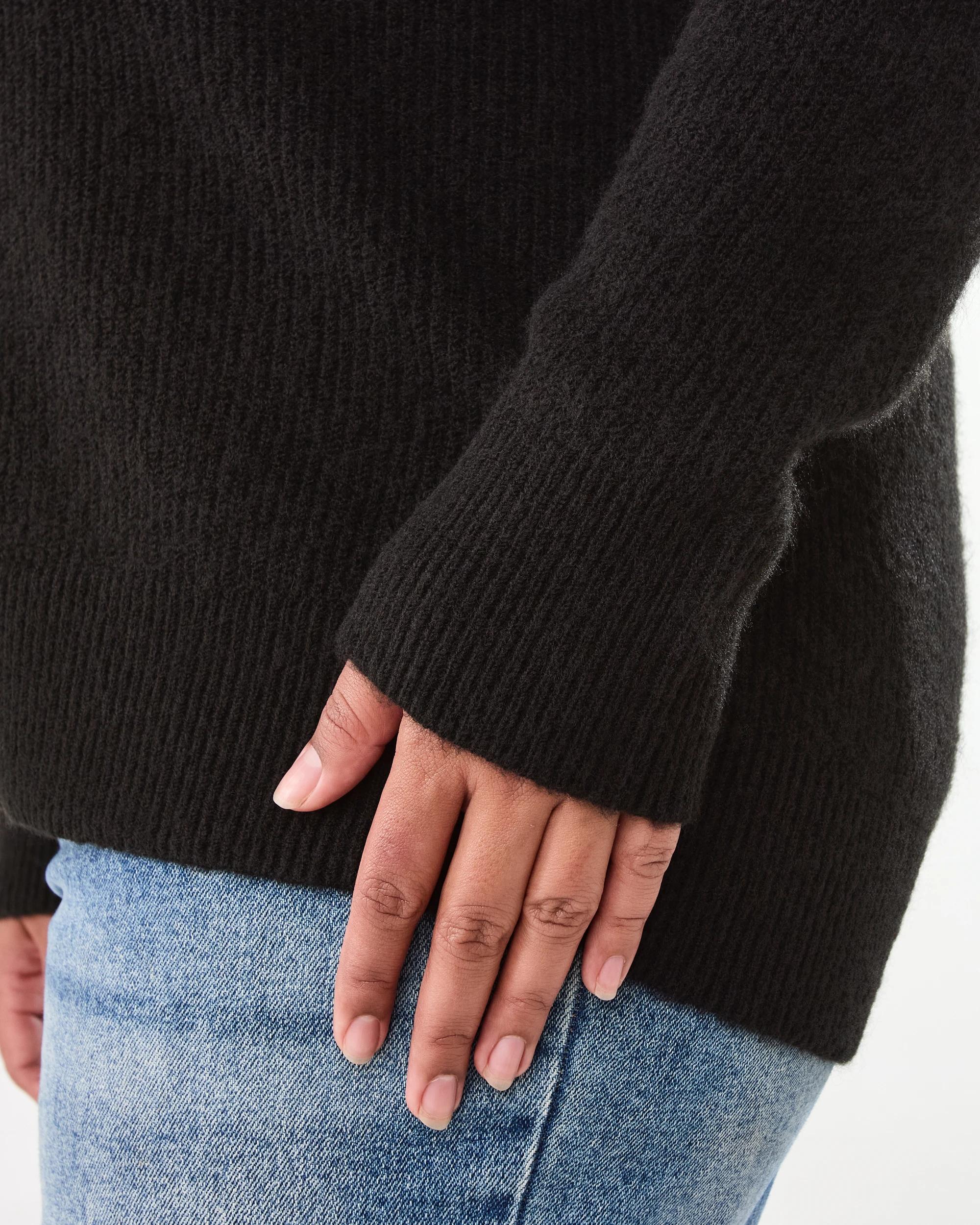 6 Curve Button Cardigan Black, 6 of 6