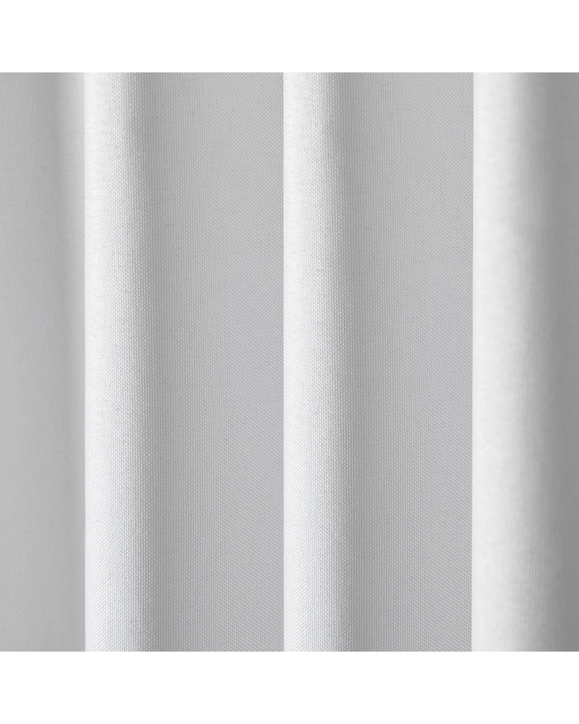 3 Sherwood Faux Linen 100% Blockout Eyelet Curtain Pair 225x223cm - White, 3 of 5
