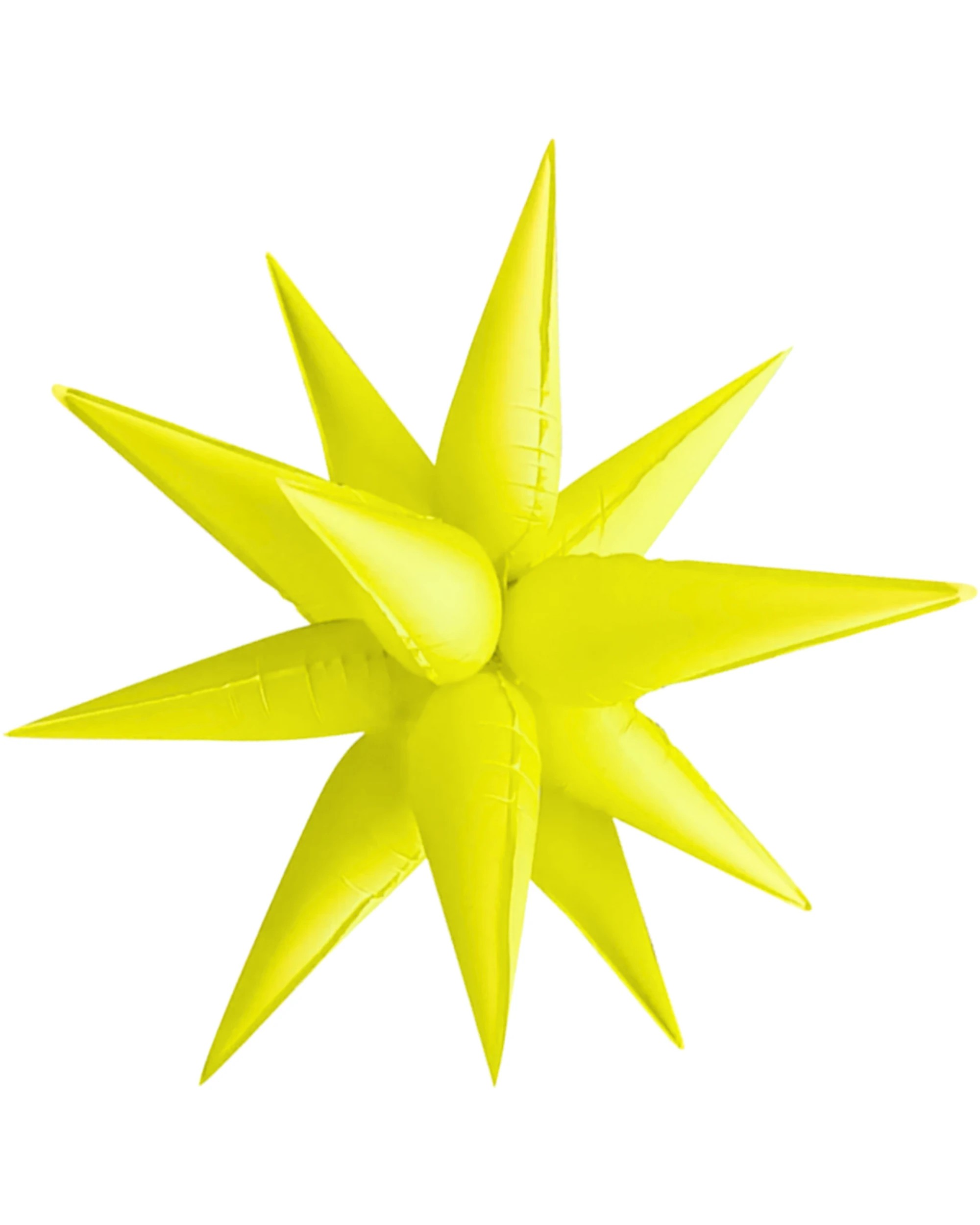 1 Alpen Neon Matte Supershape Starburst Balloon 100cm - Yellow, 1 of 4