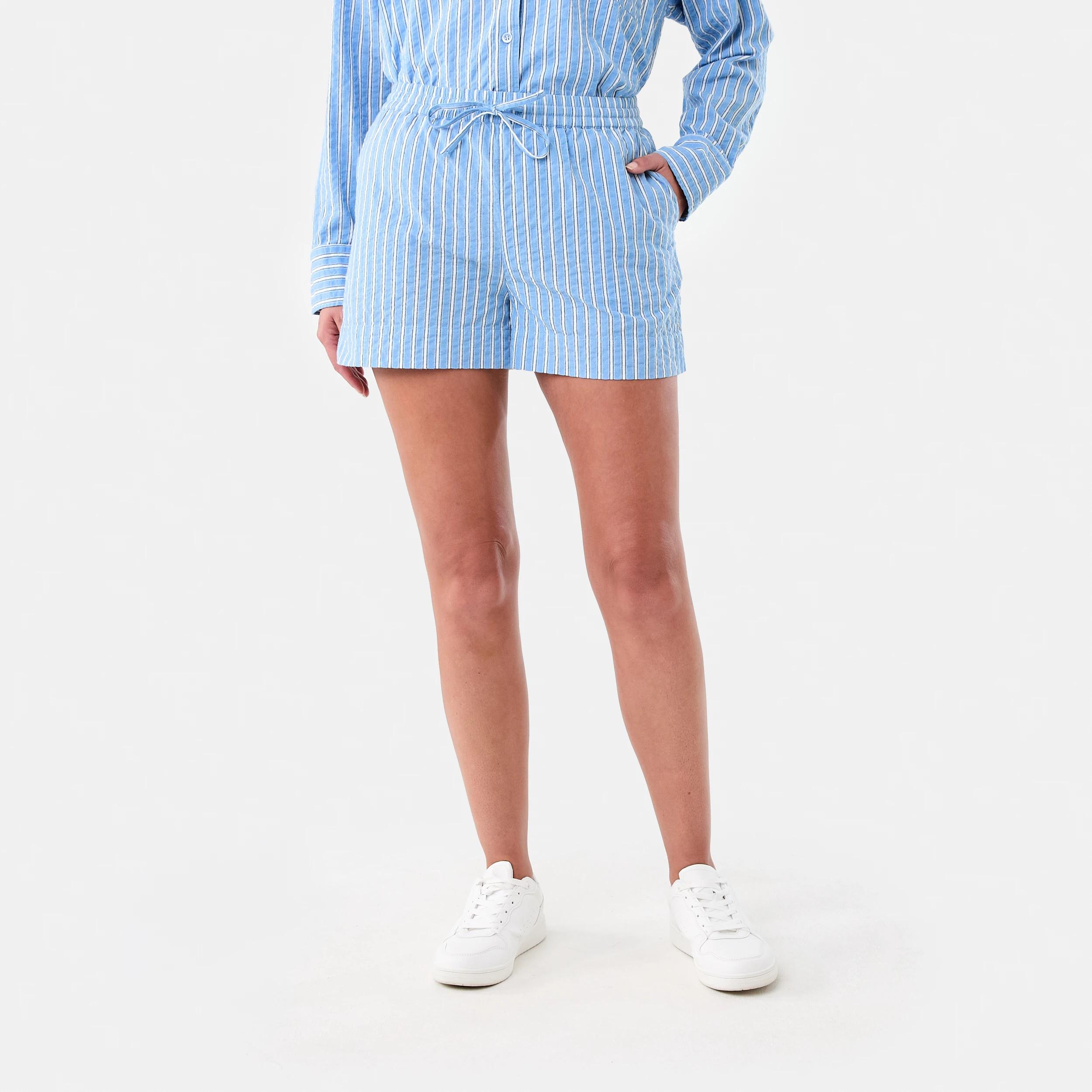 6 Seersucker Shorts Strp Blu, 6 of 7
