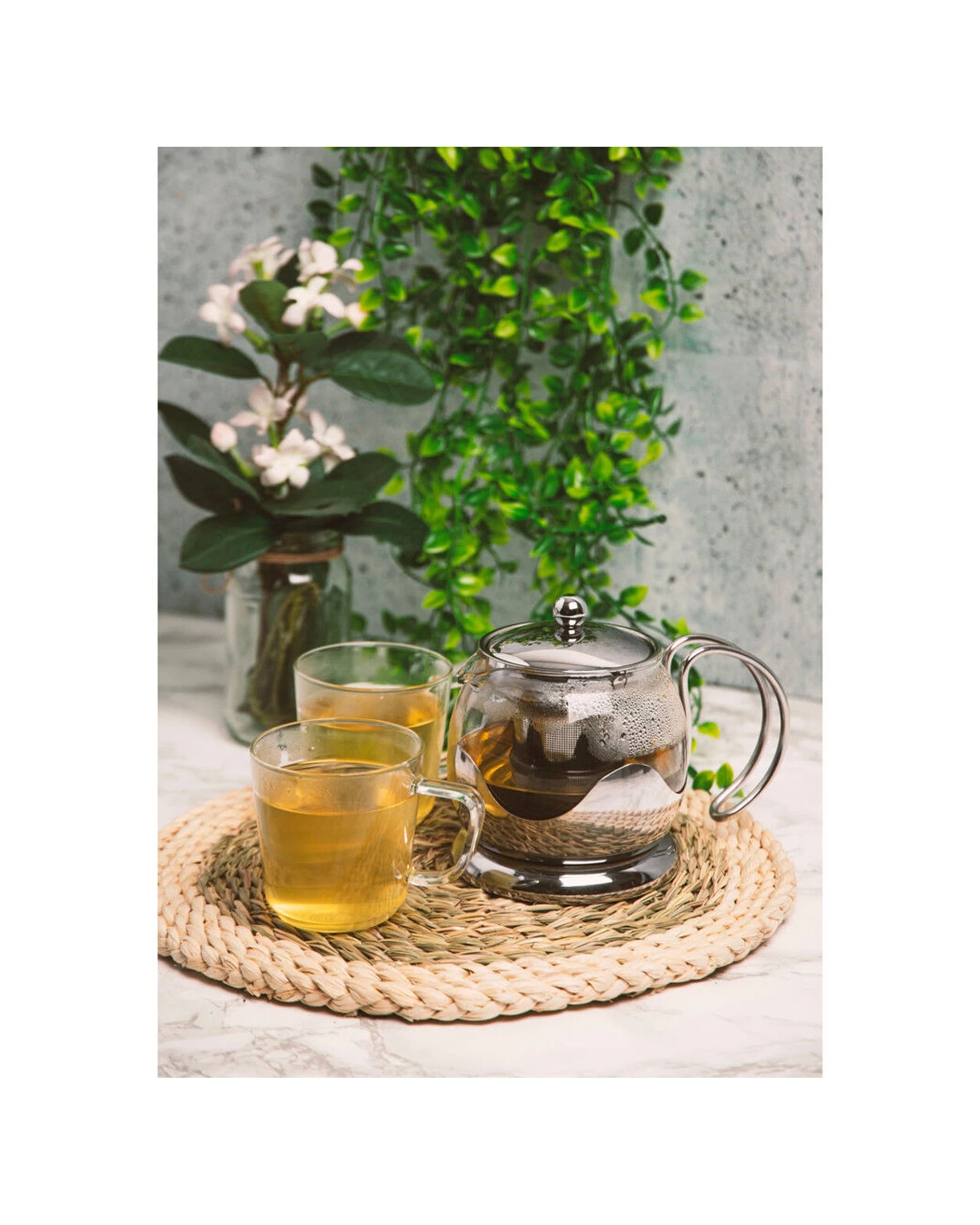 3 La Cafetiere 17.5cm 660ml Izmir Glass Teapot With Stainless Infuser - Silver, 3 of 6