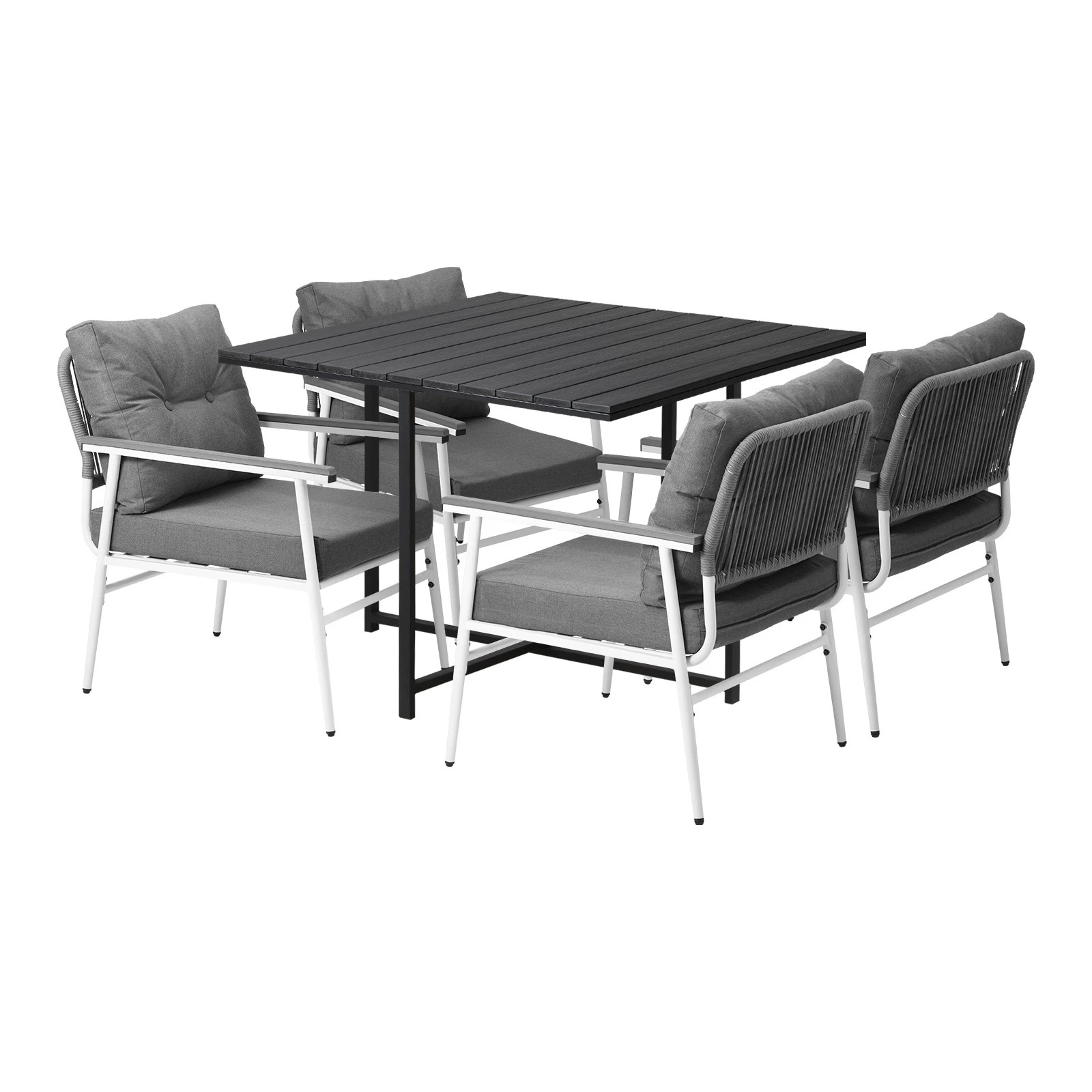 1 Livsip Outdoor Dining Set Patio Furniture Setting Table and Chairs 5PCS - Multi, 1 of 9