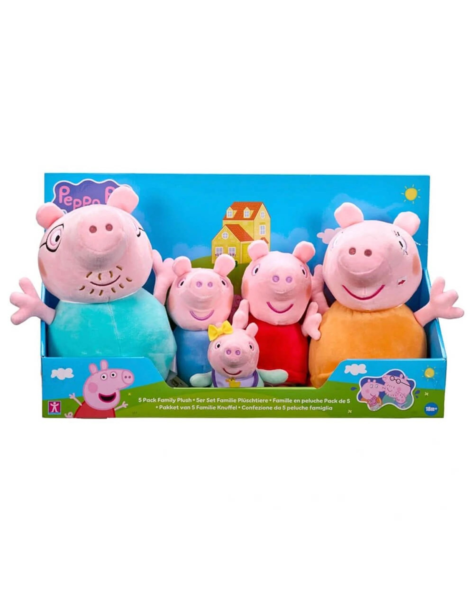 1 Peppa Pig Family - Classic Outfits -  Plush 5 Pack, 1 of 5