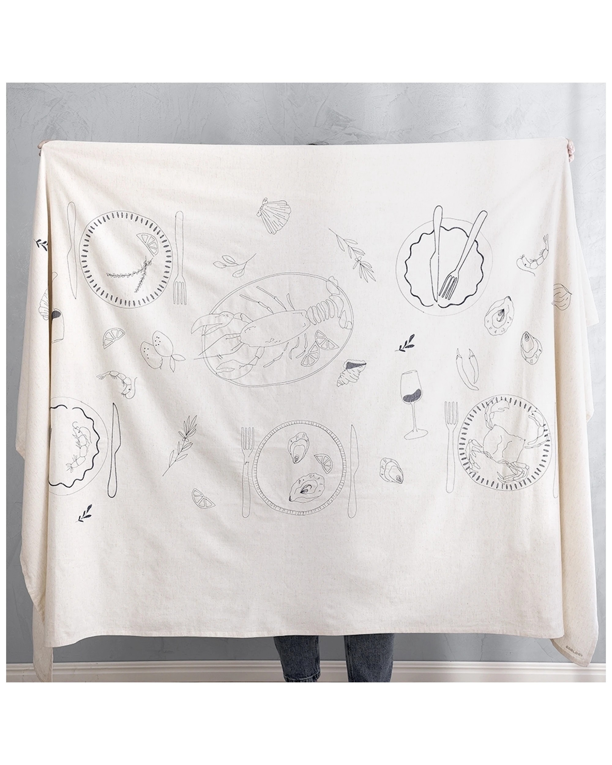 2 Ecology Cotton/linen Tableware Dining Feast Tablecloth Napkin 240cm Flax
 - Natural, 2 of 4