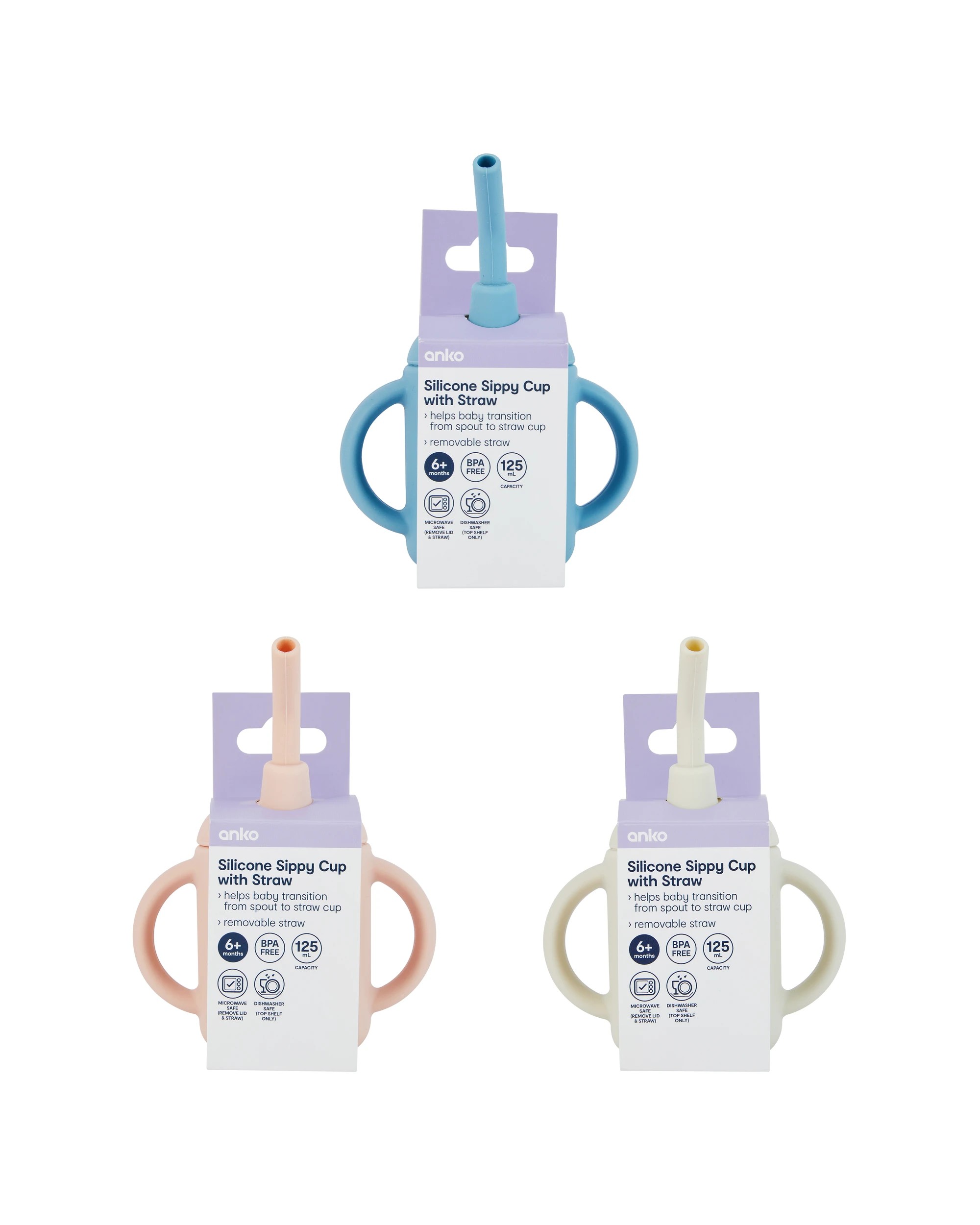 7 Silicone Sippy Cup with Straw - Assorted, 7 of 8