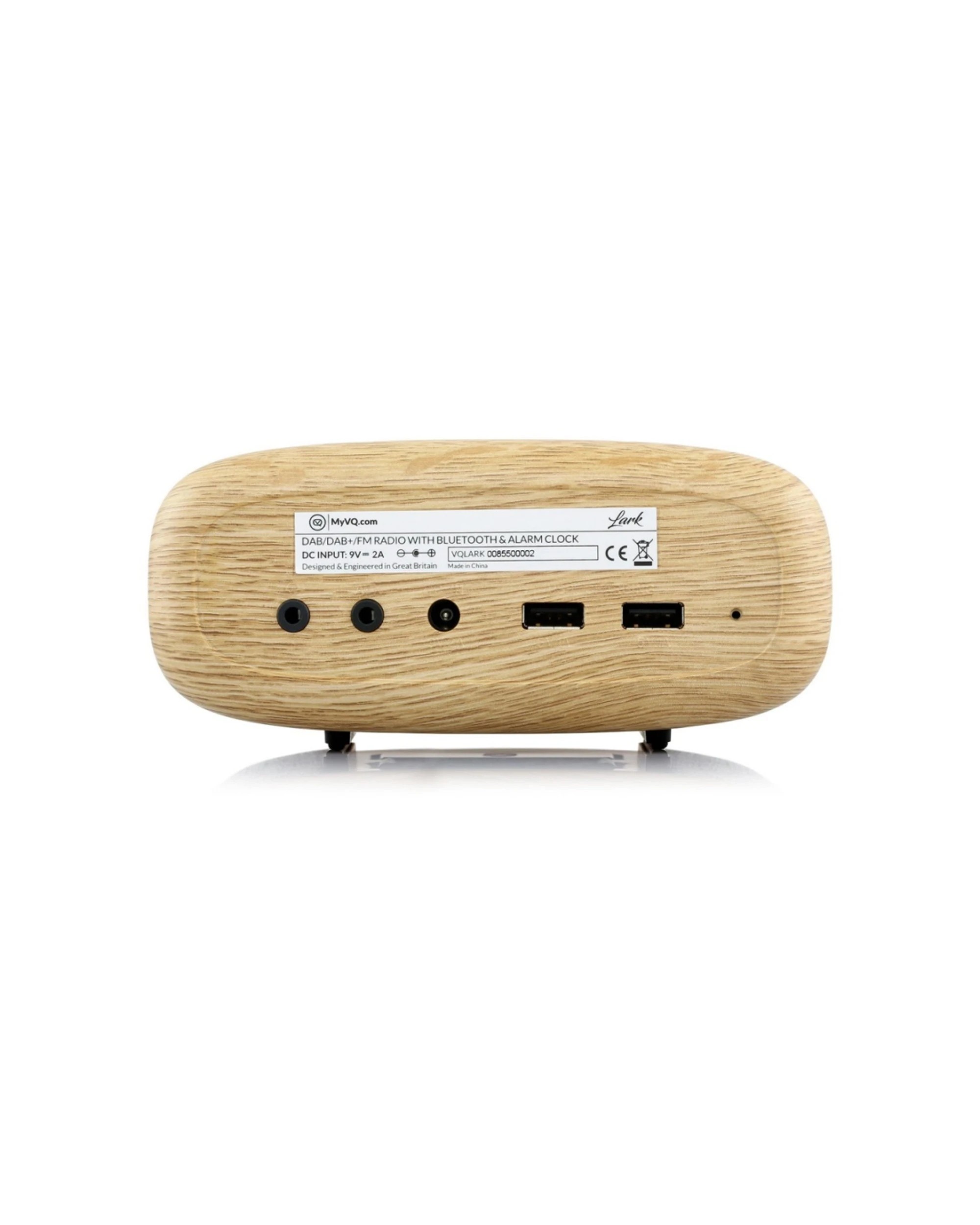 4 VQ Lark DAB Digital Clock Radio With Wireless Bluetooth Speaker Dual Alarm Oak - Grey, 4 of 4