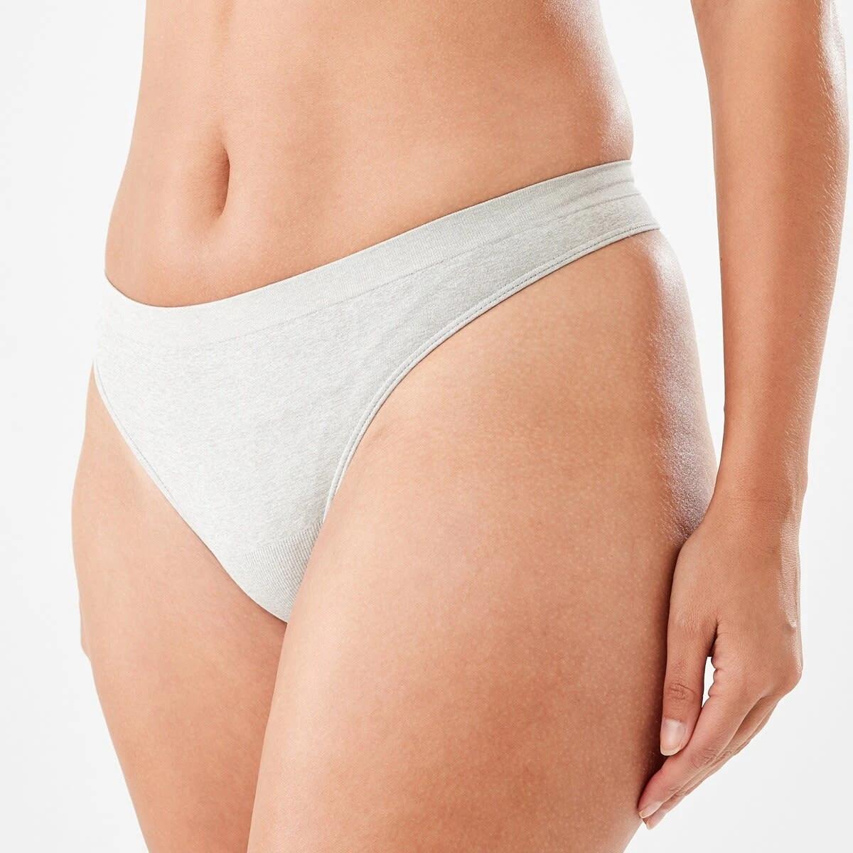 2 Ultra Smooth Seamfree G-String Briefs SILVER MARLE, 2 of 6
