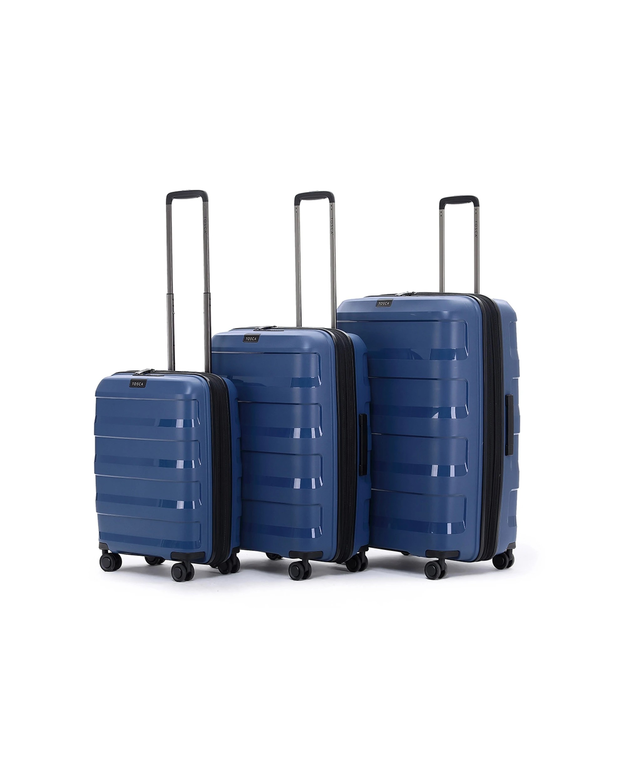 2 Tosca 3Pc Comet Pp Hard Shell Luggage/Suitcase Set - Blue, 2 of 4