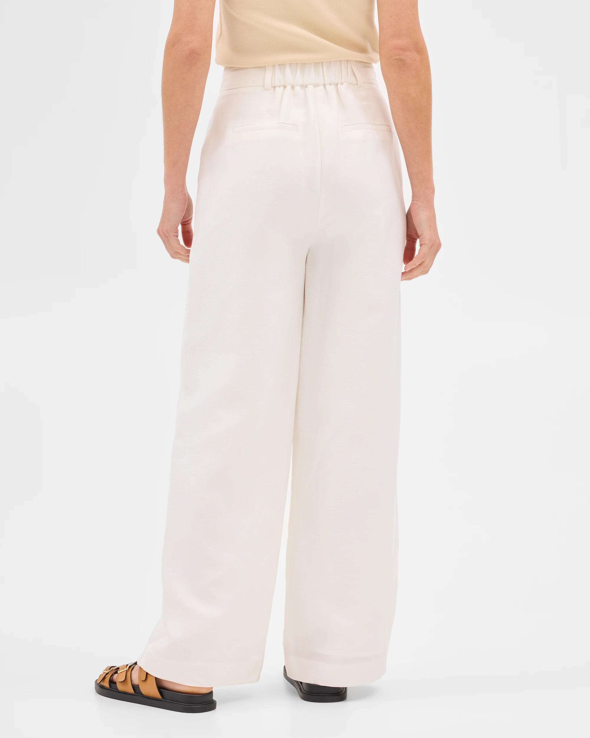 4 Linen Blend Wide Leg Pants - Preview PEARL, 4 of 7