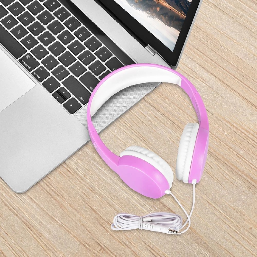 5 BONELK Classic Kids Wired Headphones Pink, 5 of 6