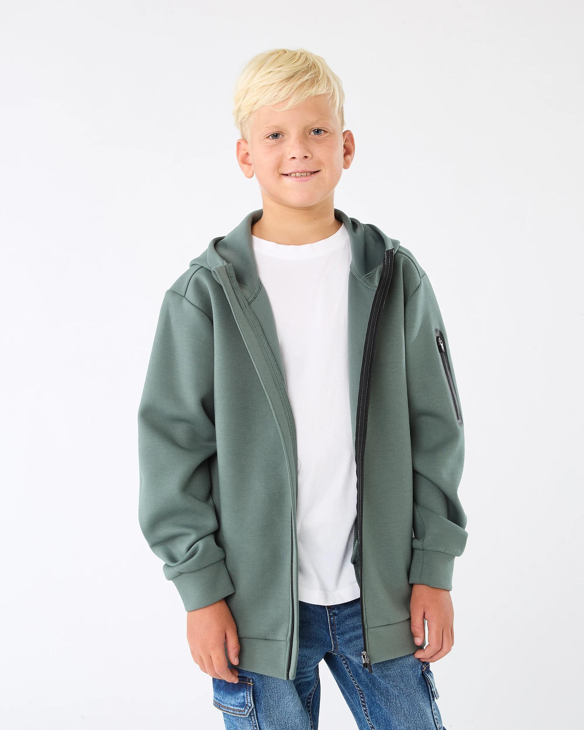 1 Active Kids Zip Through Hoodie Seaglass, 1 of 9