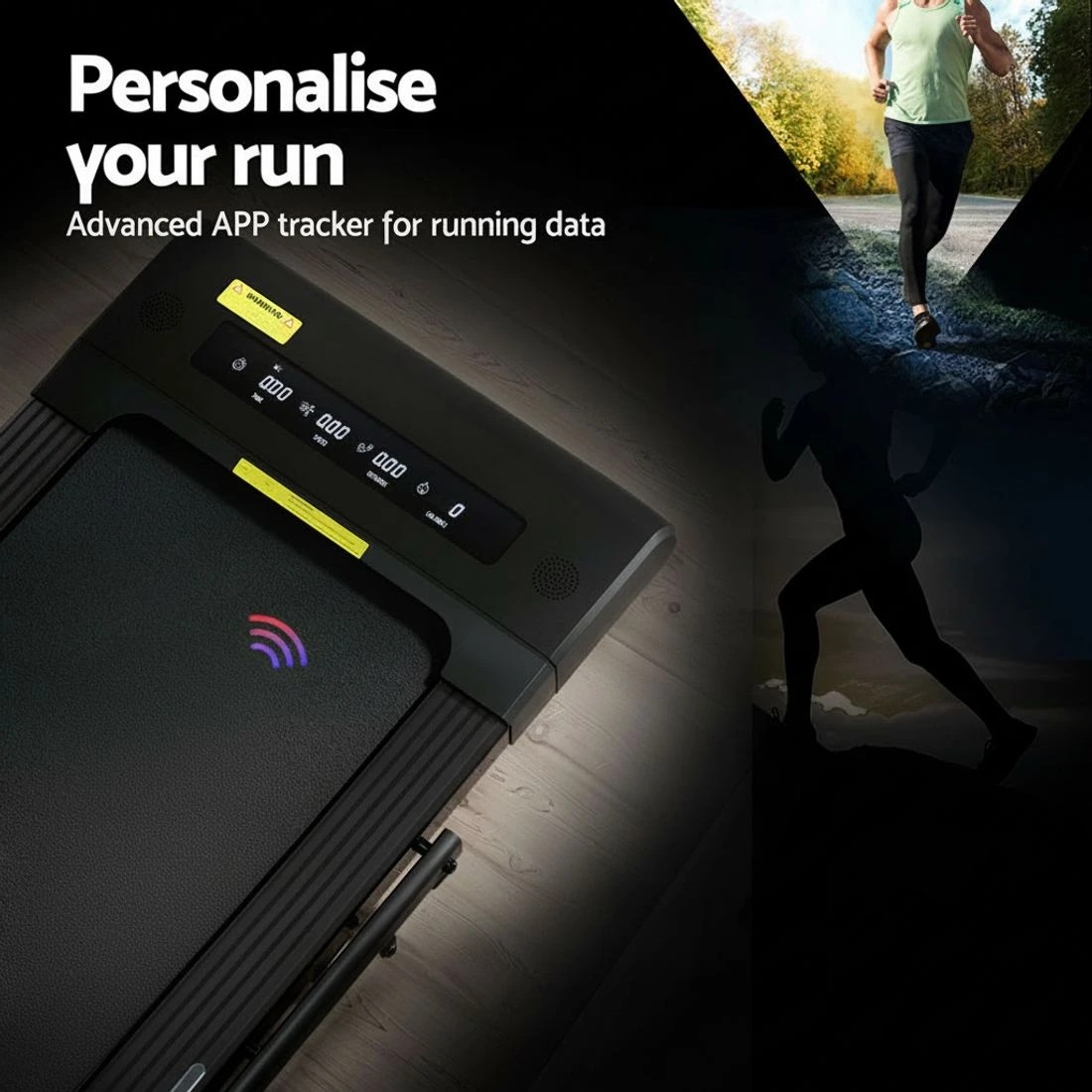 5 Everfit Treadmill Electric Walking Pad Under Desk Home Gym Fitness 400mm - Black, 5 of 6