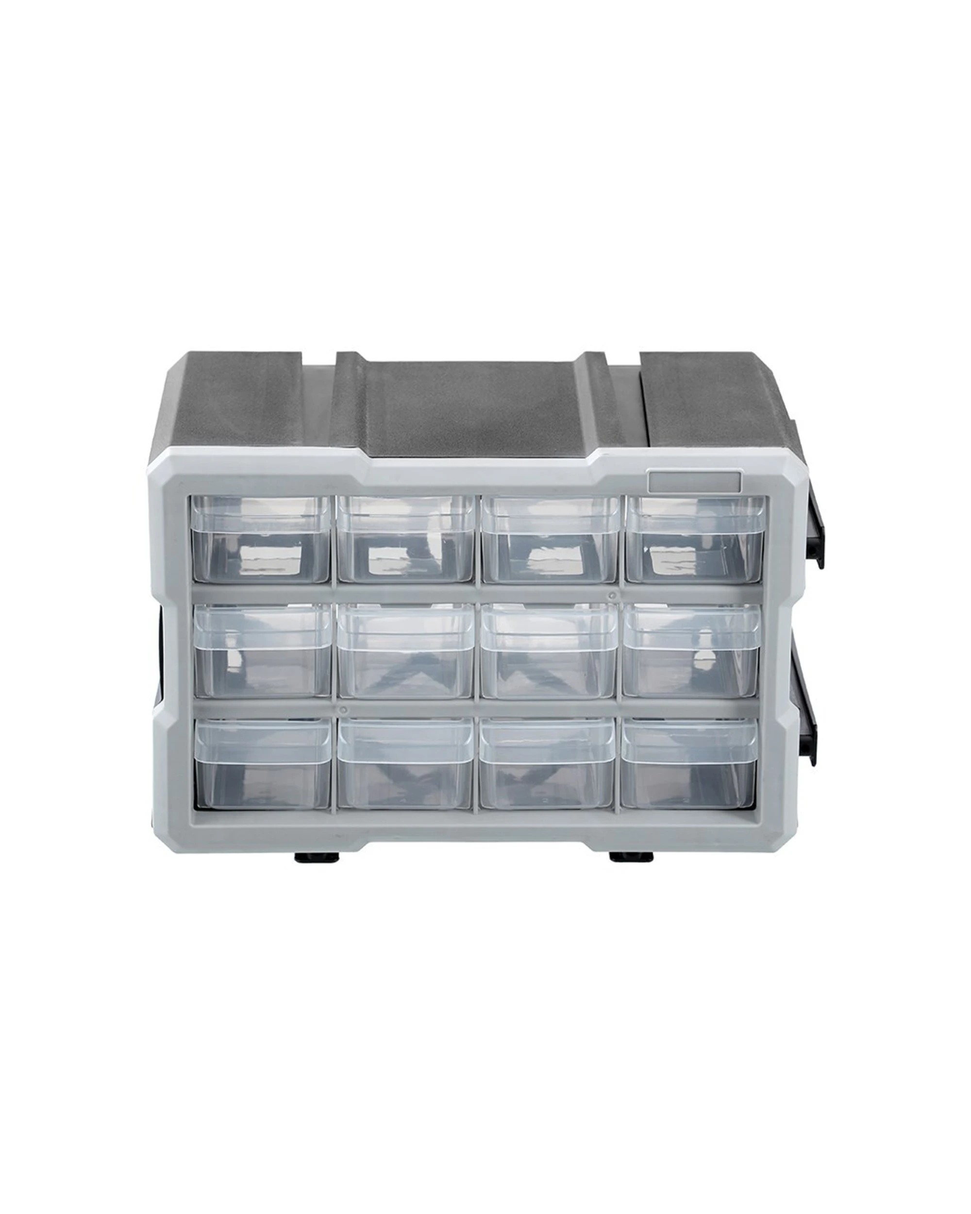 3 Boxsweden Garaz 12-Drawer Storage Organiser 29.5x19.5cm 4PK Stackable Modular
 - grey, 3 of 6