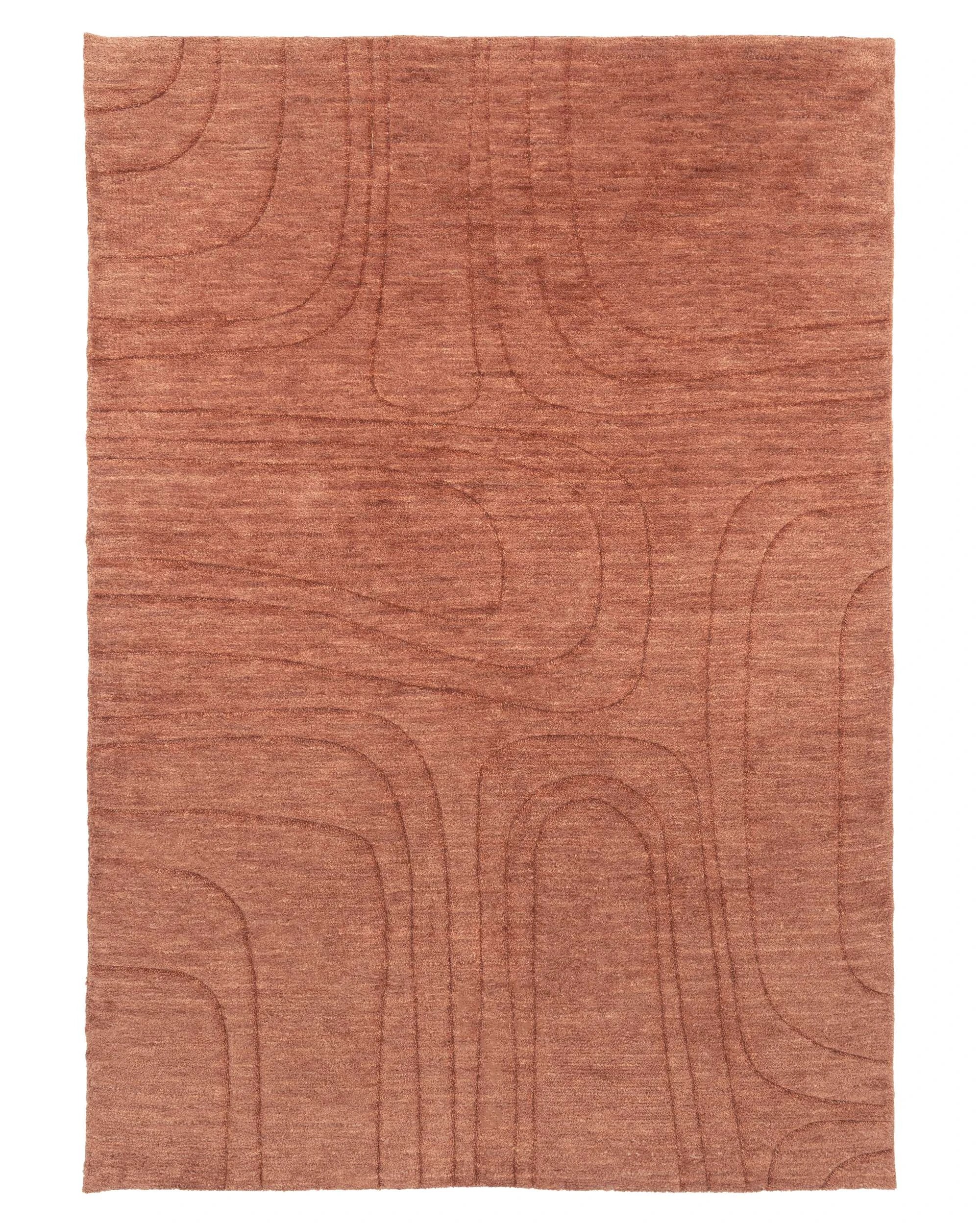 1 Loopsie Tiburtino Plush Wool Rug-330cm x 240cm - Orange, 1 of 7