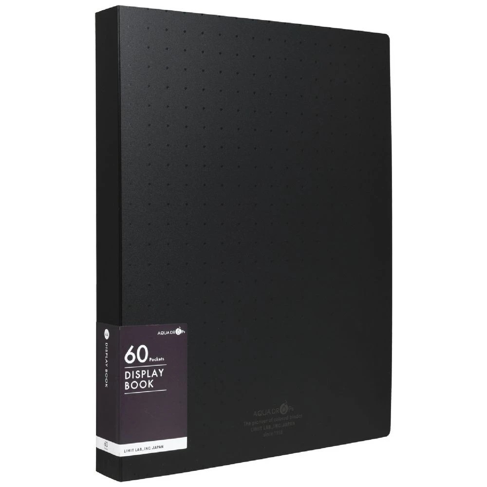 1 Aqua Drops A4 Display Book 60 Pocket Fixed Black, 1 of 4
