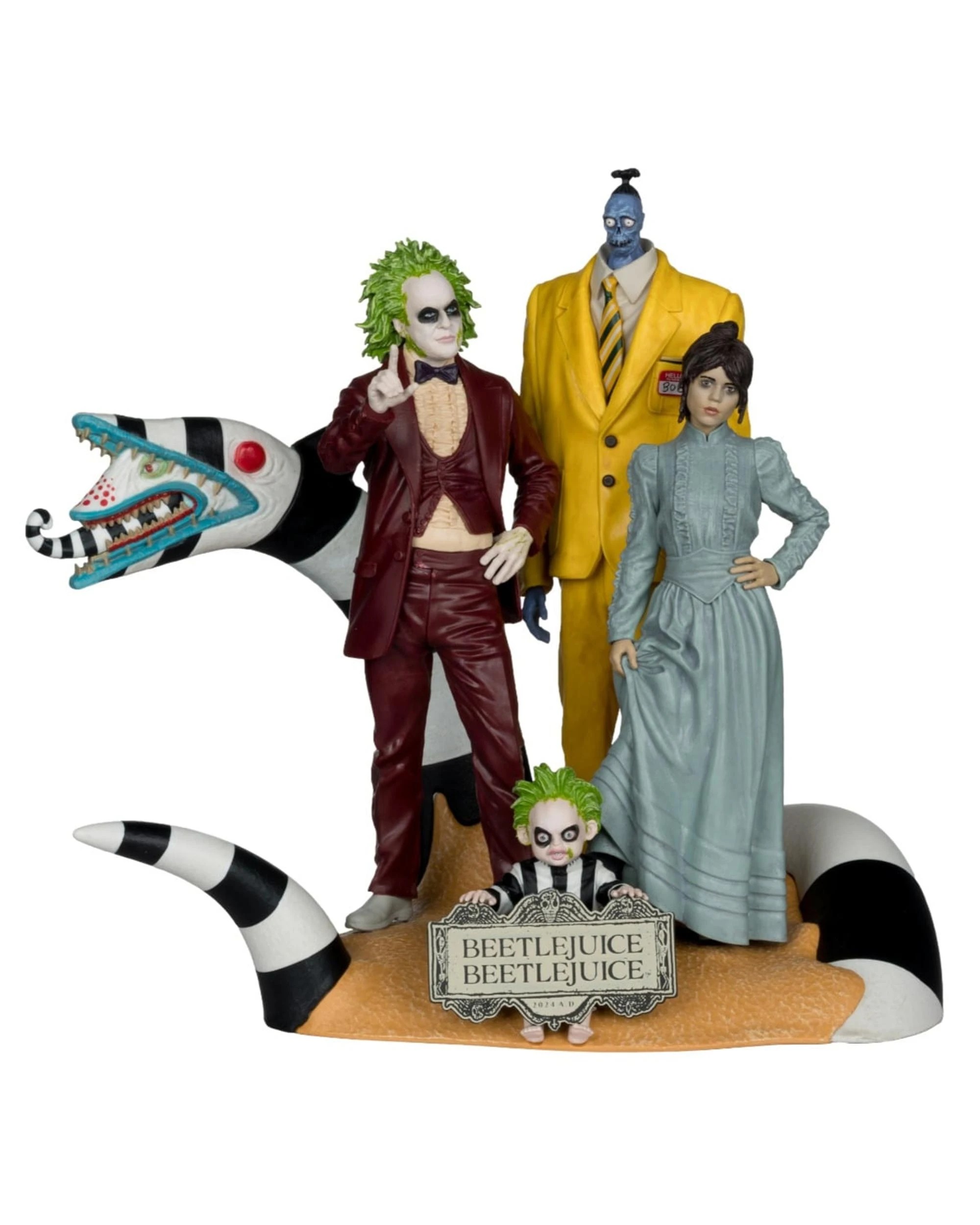 1 McFarlane Movie Maniacs Beetlejuice Beetlejuice 4 Character Pack 6 inch Posed Figure, 1 of 7