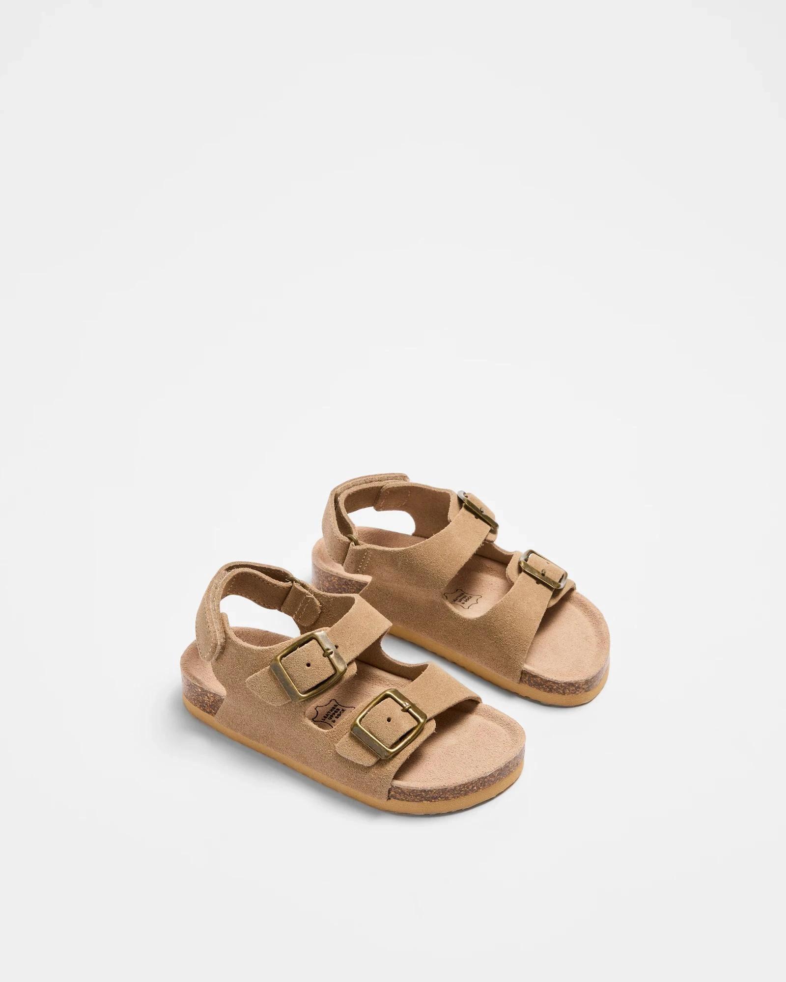 2 Target Kids Boys Leather Moulded Cork Sandal TAUPE, 2 of 2