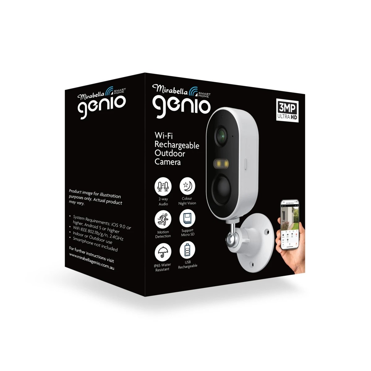 2 Mirabella Genio Wi-Fi 3MP Outdoor Battery Camera, 2 of 3