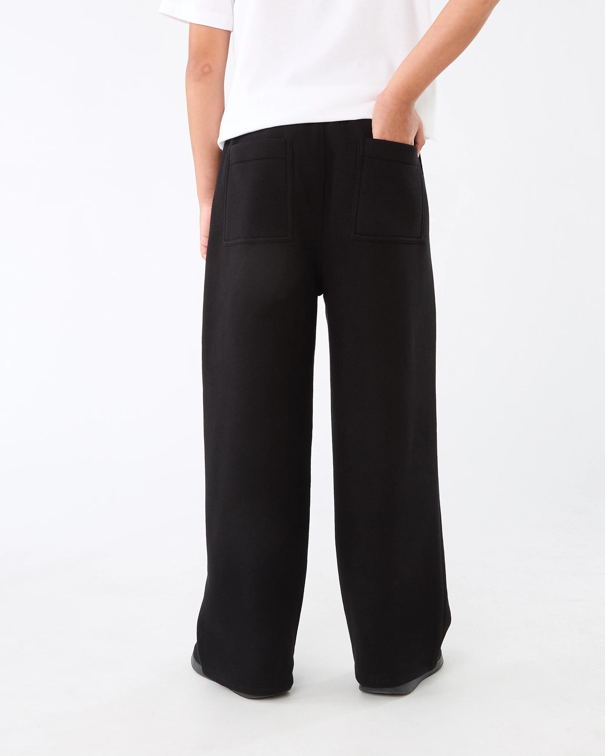 2 Wide Leg Trackpants Black, 2 of 8