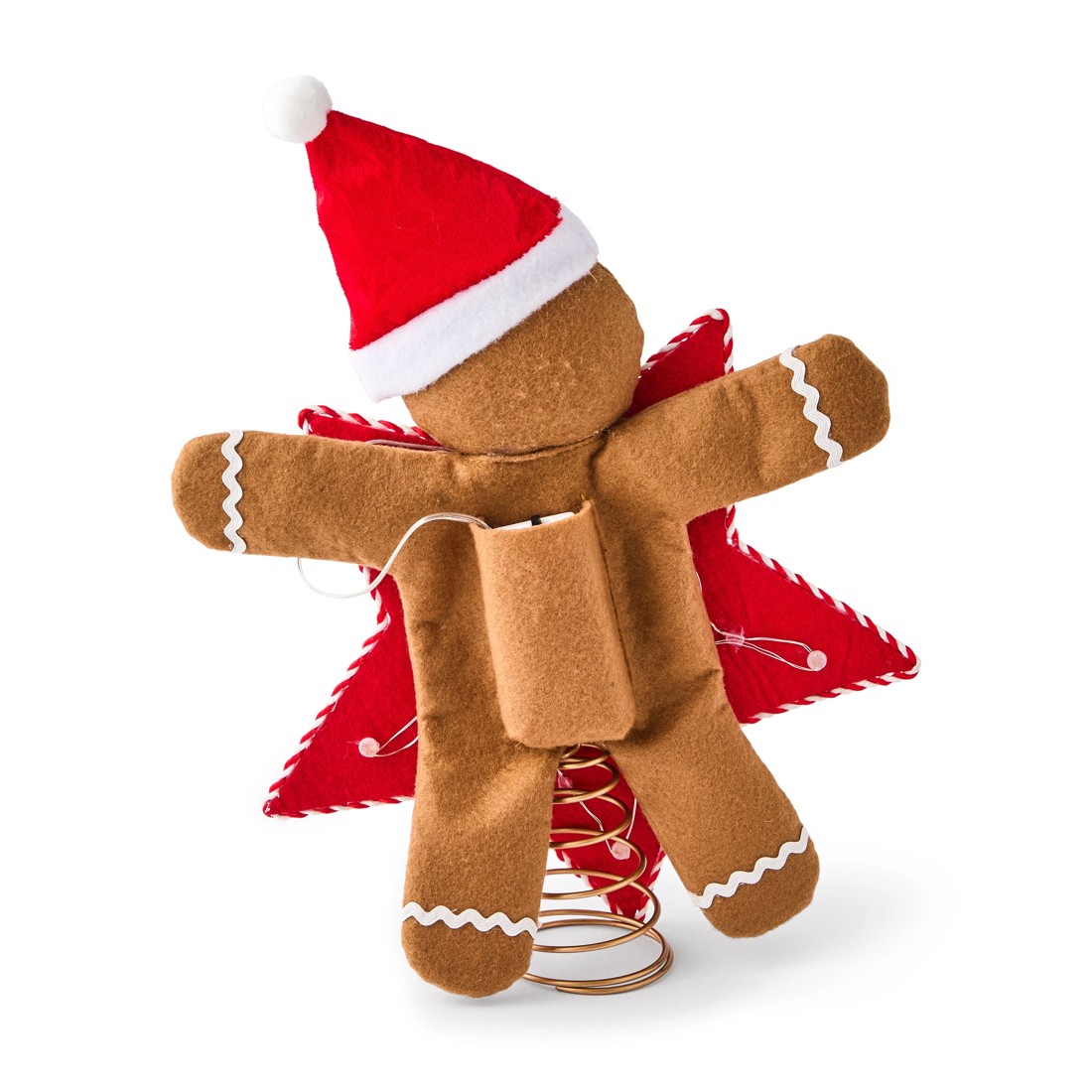 4 LED Light Up Gingerbread Tree Topper, 4 of 7